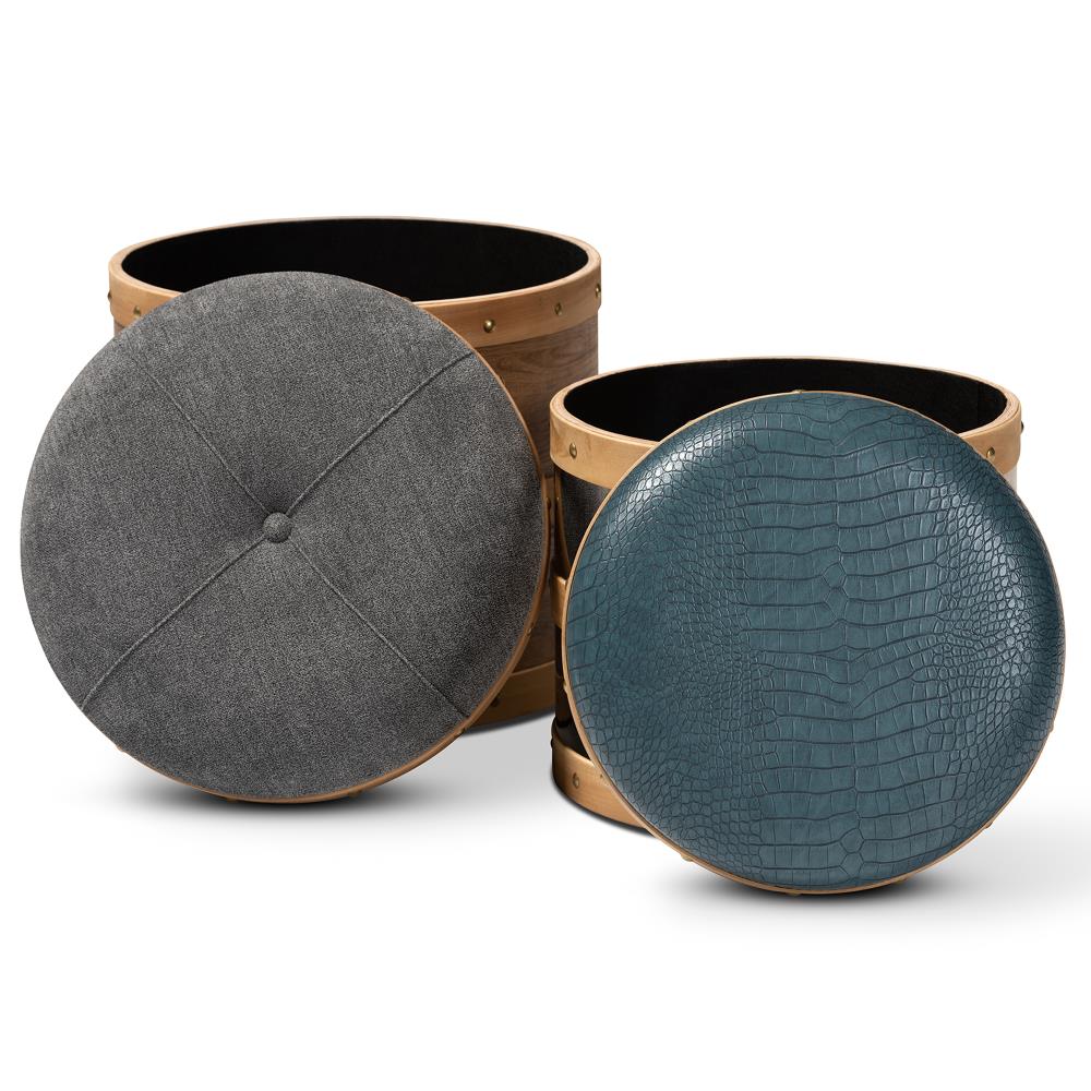 Baxton Studio 165-10699-LW Indoor-Ottomans - View #2