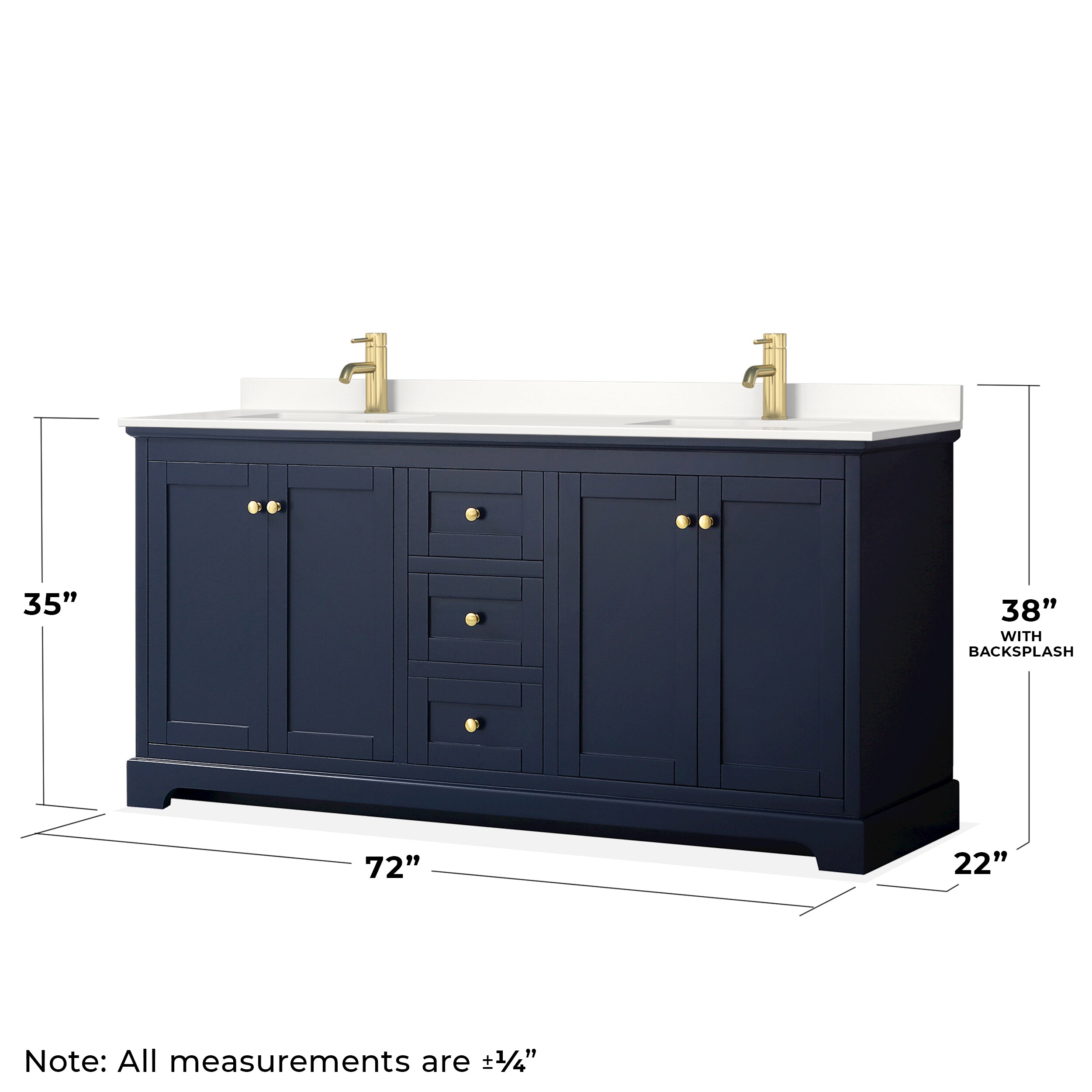 Wyndham Collection WCV232372DBLWQUNSM70 Bath-Vanity-Combo - View #6