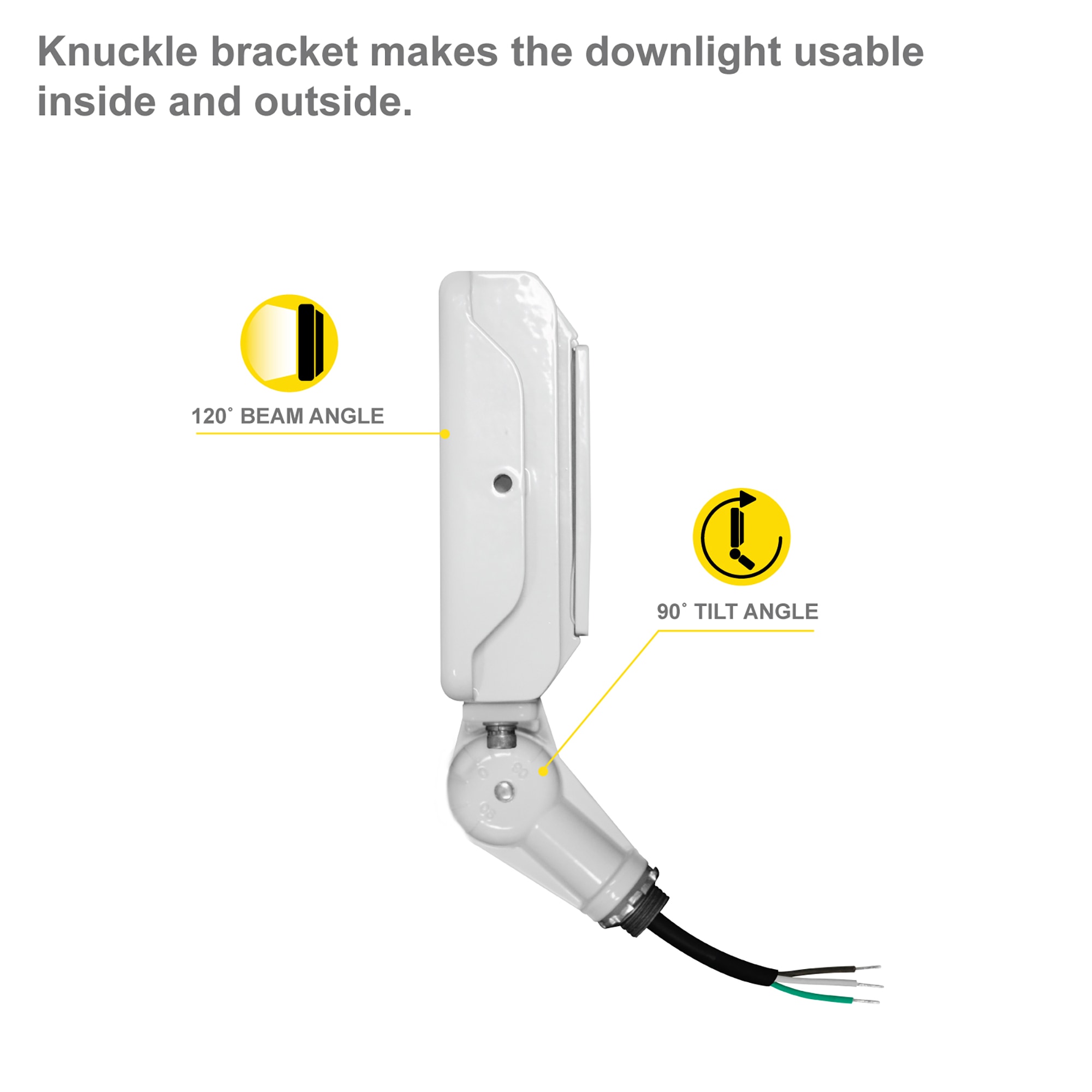 NUWATT LED White Flood Light 30-Watt White Hardwired LED Flood Light In ...