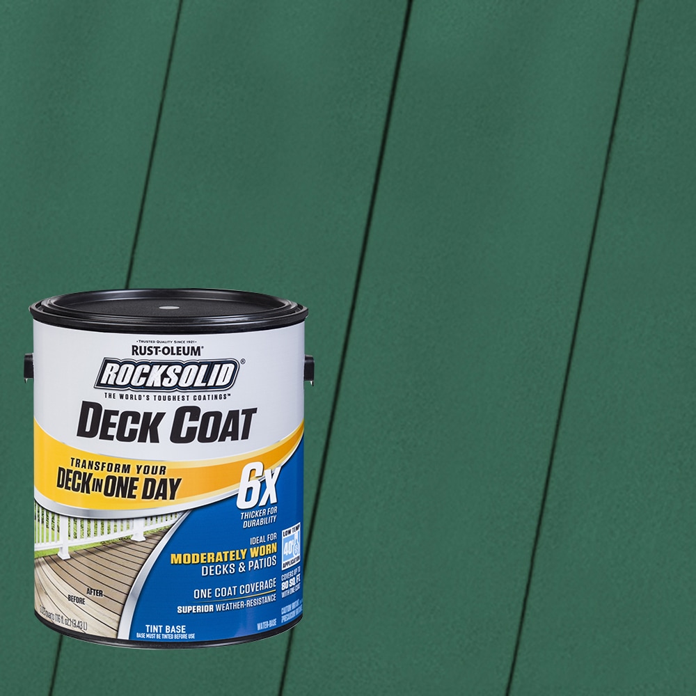 Rust-Oleum 319635T RockSolid 6X Deck Coat Pre-Tinted Forest Solid Exterior Wood Stain and Sealer in One ( 1-gallon )