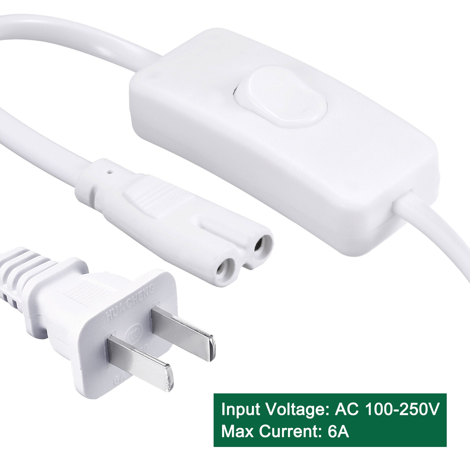 Unique Bargains T5 T8 LED Tube Power Extension Cable with On/Off Switch ...
