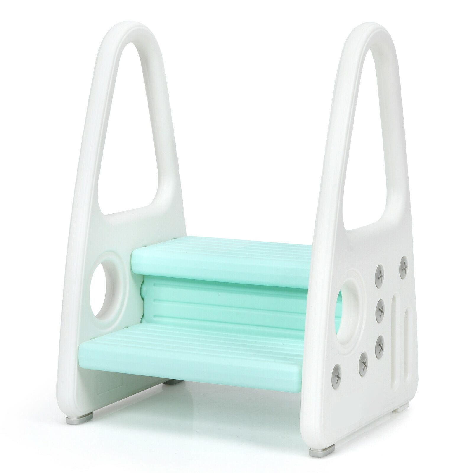 Slickblue Kids Safety Step Stool with Handrails and Non Slip Design for Bathroom Sink or Toilet - Available in Multiple Color #D-CO-LB0465BB