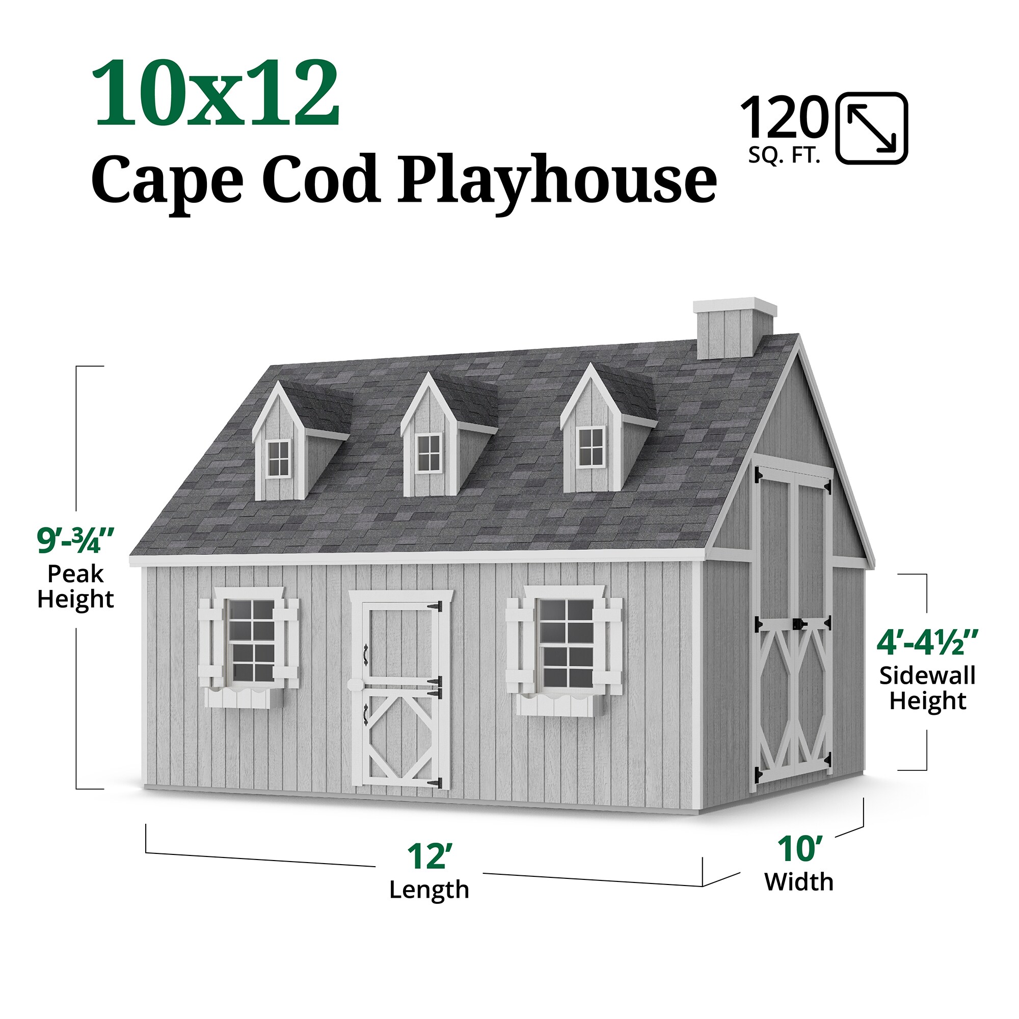 Little Cottage Co 10X12 CCP-PNK-FK playhouses - View #3