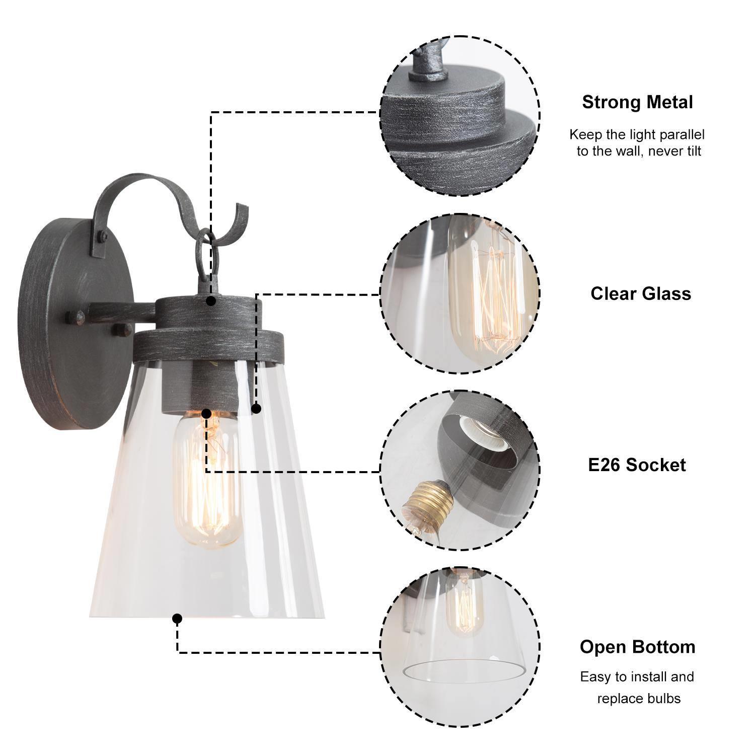LNC BAAIJMLWS109BQ7 Outdoor-Wall-Lighting - View #2