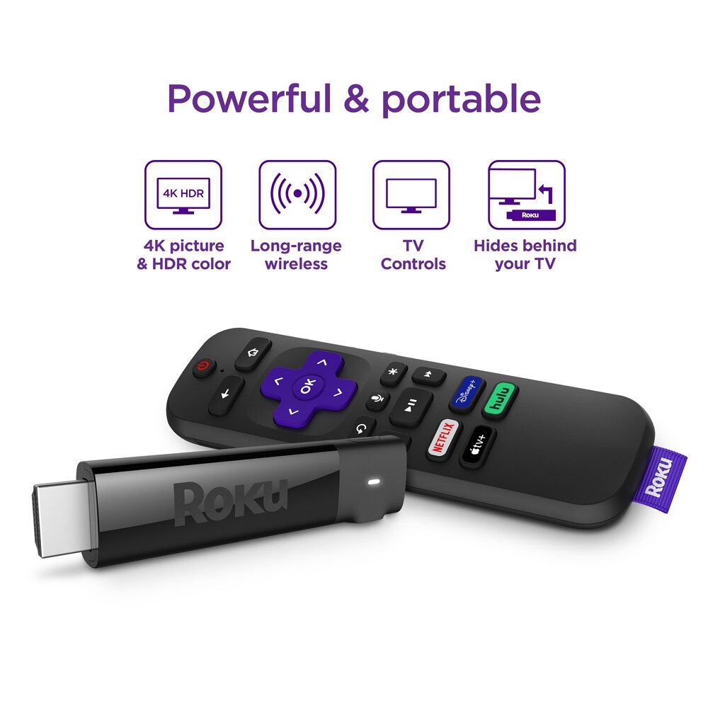 Roku Streaming Stick+ 4K/HD/HDR Streaming Device with Remote Control  Included in the Media Streaming Devices department at