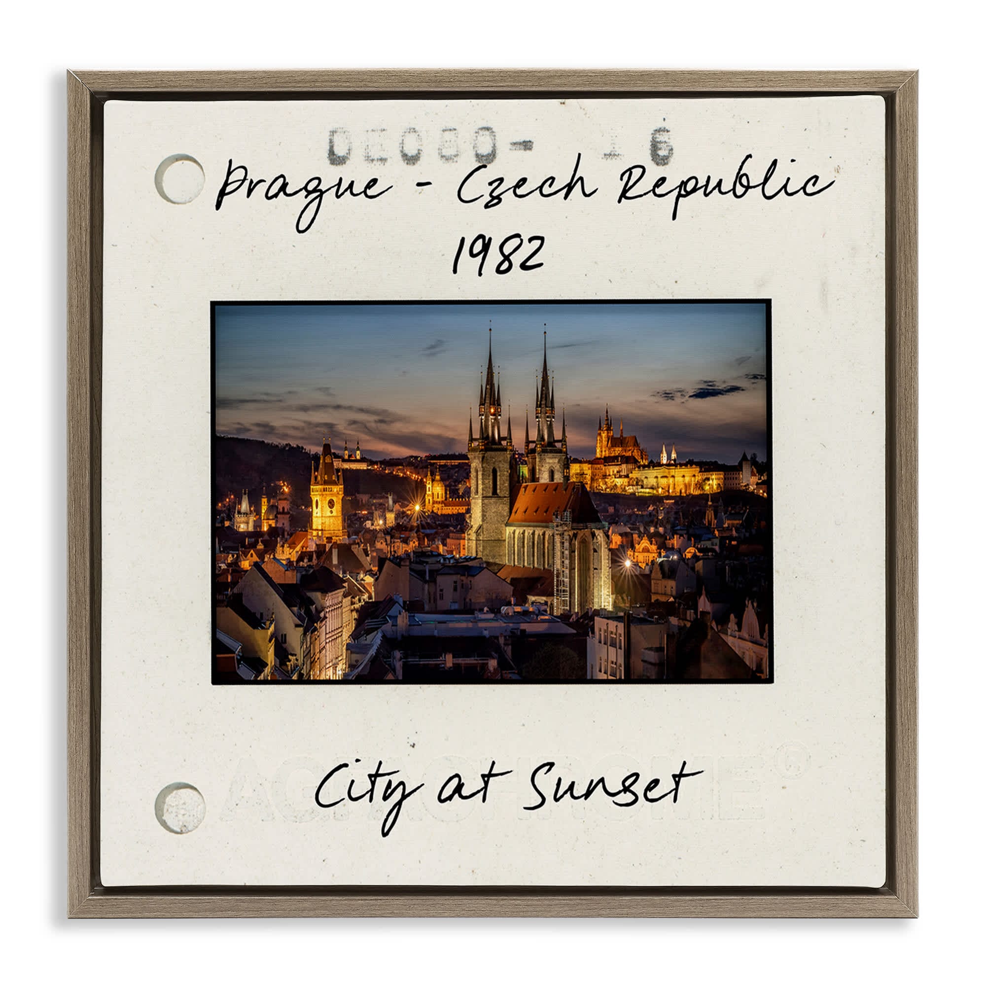Stupell Industries BS-288-FFE-24X24 Prague Travel Cityscape Brown Framed Floater Canvas Wall Art By Danita Delimont 25 x 25