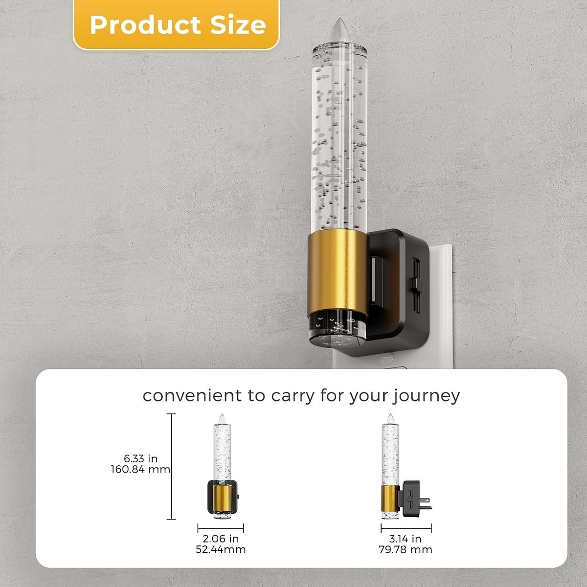 Haisijing 2 Pack LED Night Light Plug into Wall with Amber Candle ...