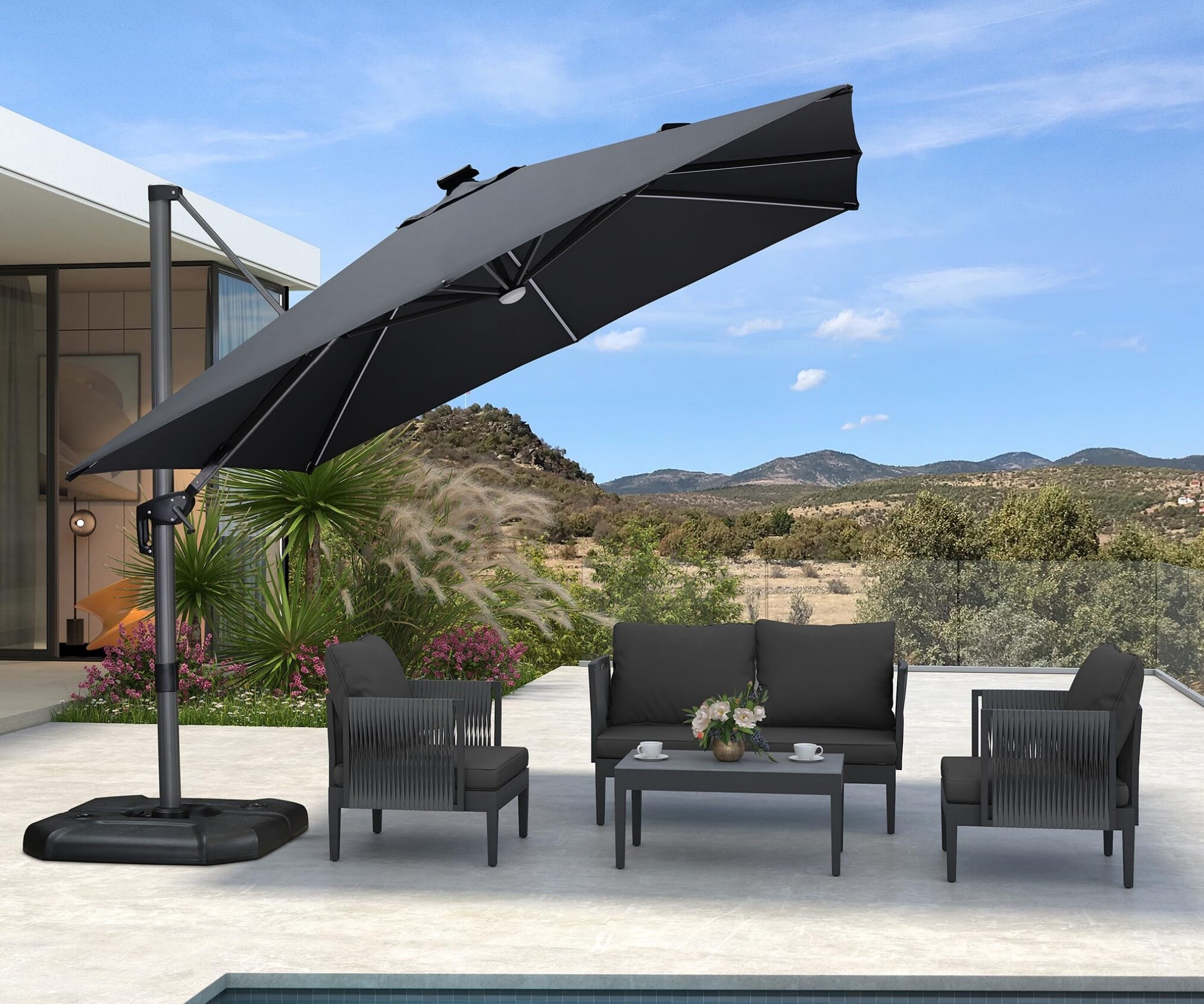 PURPLE LEAF LS04XHSDT10-GY-NEW Umbrellas-2 - View #2