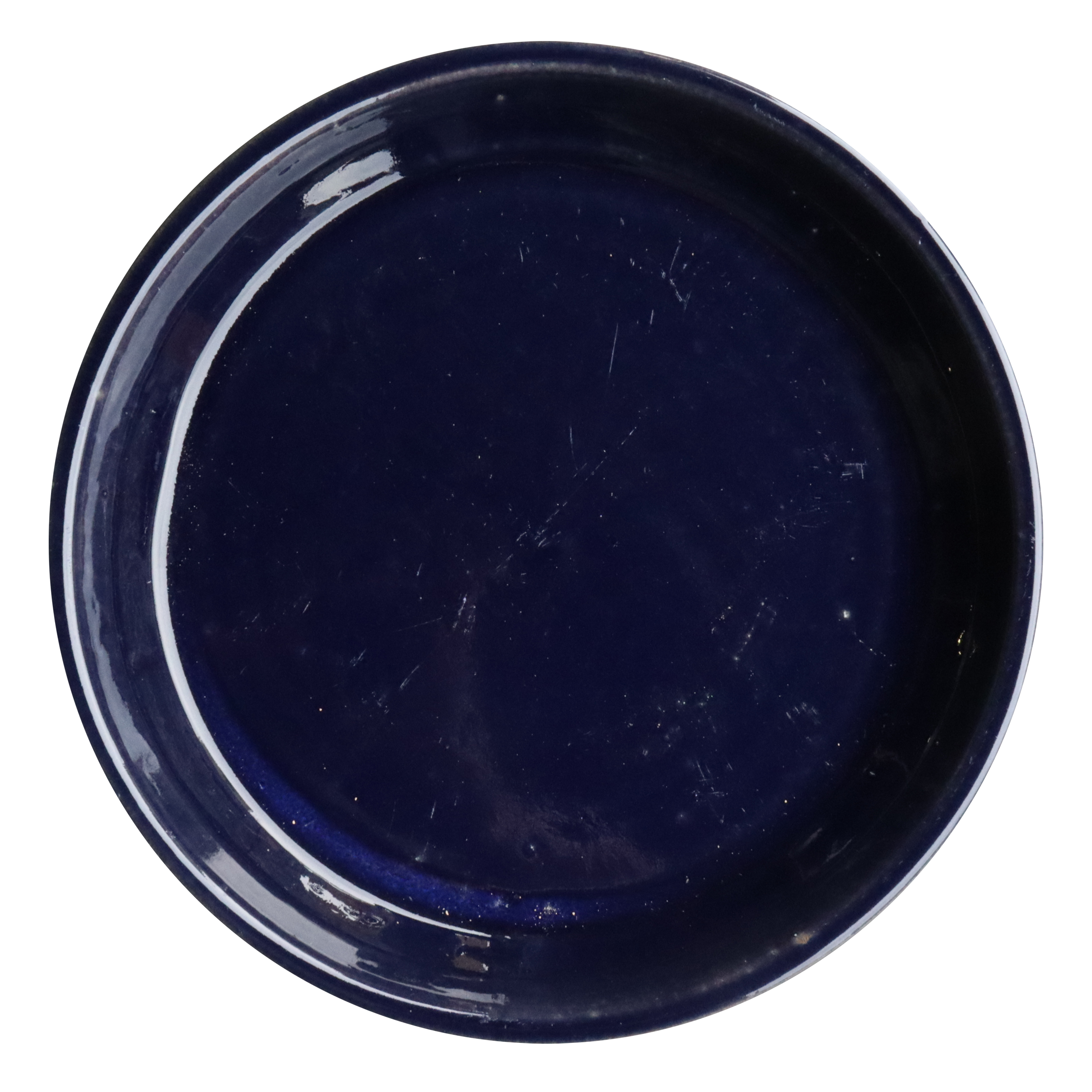 allen + roth GO2025-140 8.85-in Dark Blue Glazed ceramic Plant Saucer