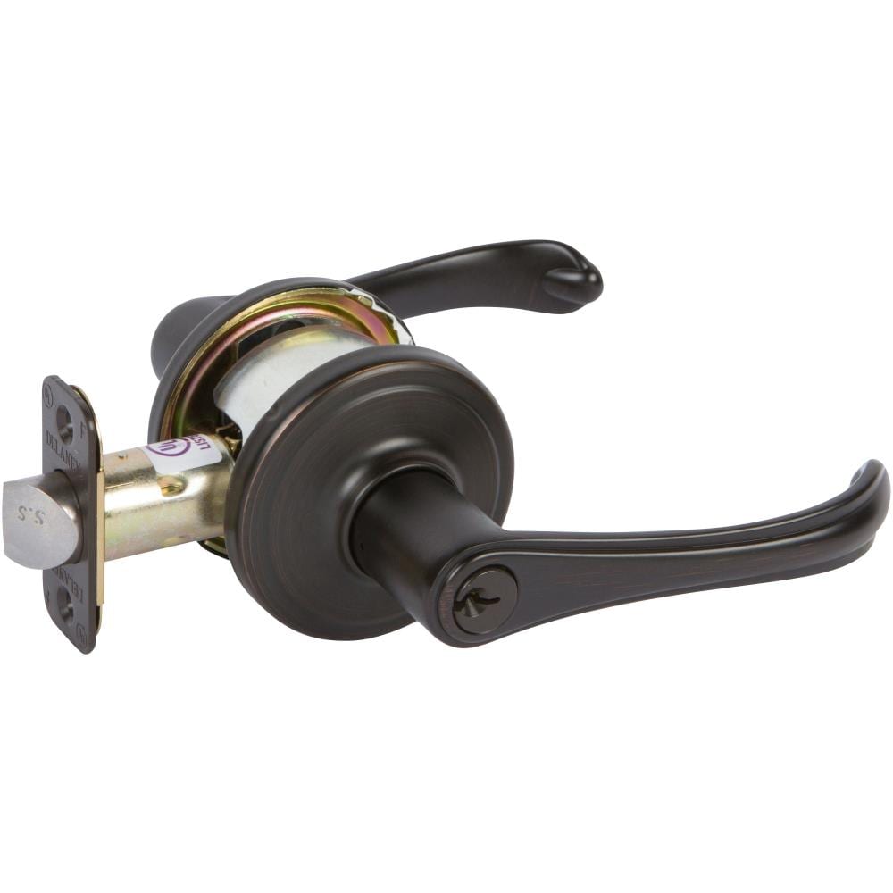 Delaney Hardware 320427 Voncet Delaney grade 2 Tuscany Bronze Universal Exterior Keyed entry Door Handle