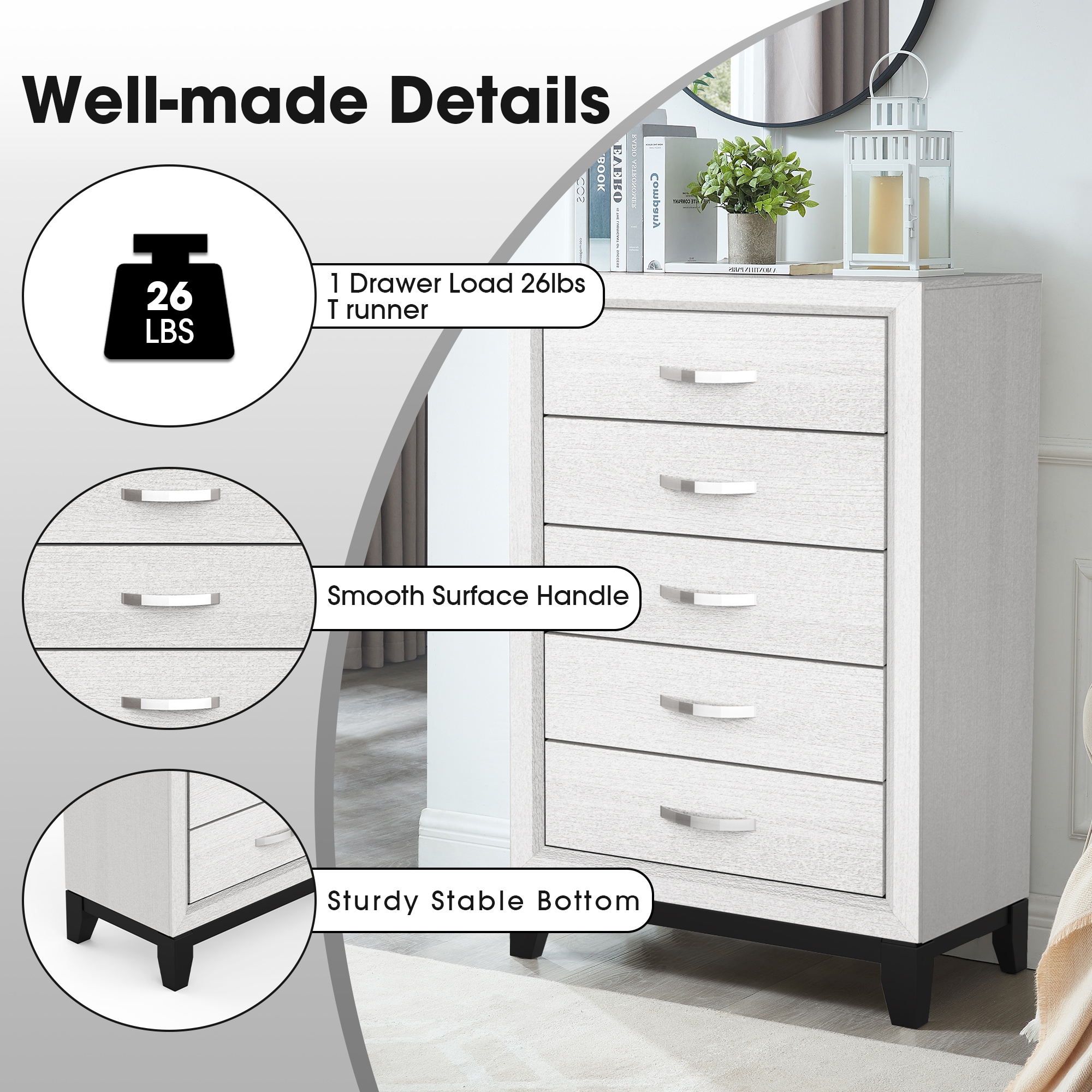 Matrix Decor MDFM7215WH-C dressers - View #4