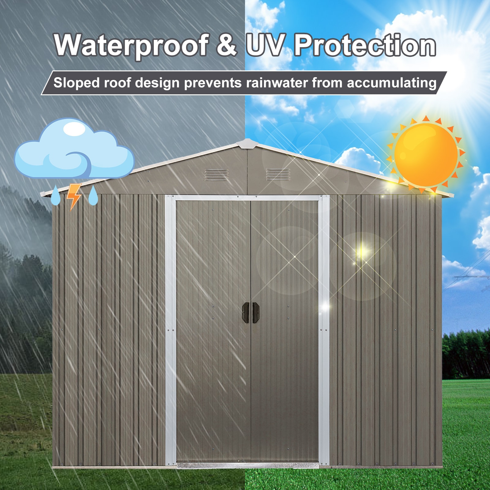 Kahomvis WWC-QP211-13 Metal-Storage-Buildings-Sheds - View #8
