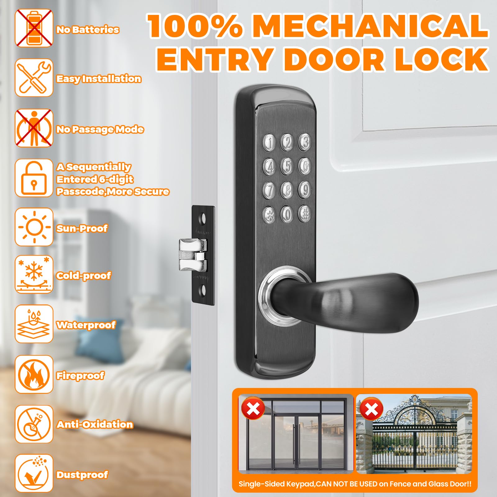 Oyezvary LOZ0718O054 Electronic-Door-Locks - View #2