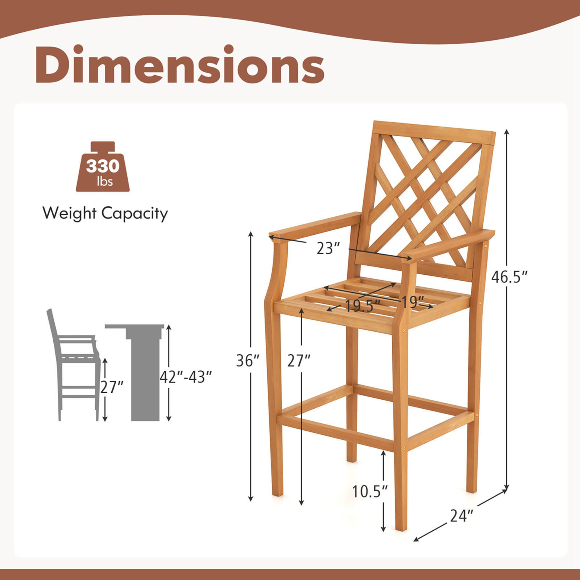 Costway HCST04284 stools - View #2