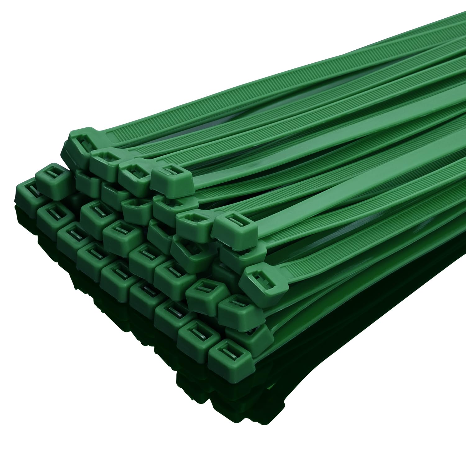 XINGO Garden Green Zip Ties Heavy Duty 100 Pack 120 LBS Tensile Strength Premium Nylon Cable Wire Ties Self locking Plastic Ties for Indoor and Outdoor Use #B0BXD6DKNW