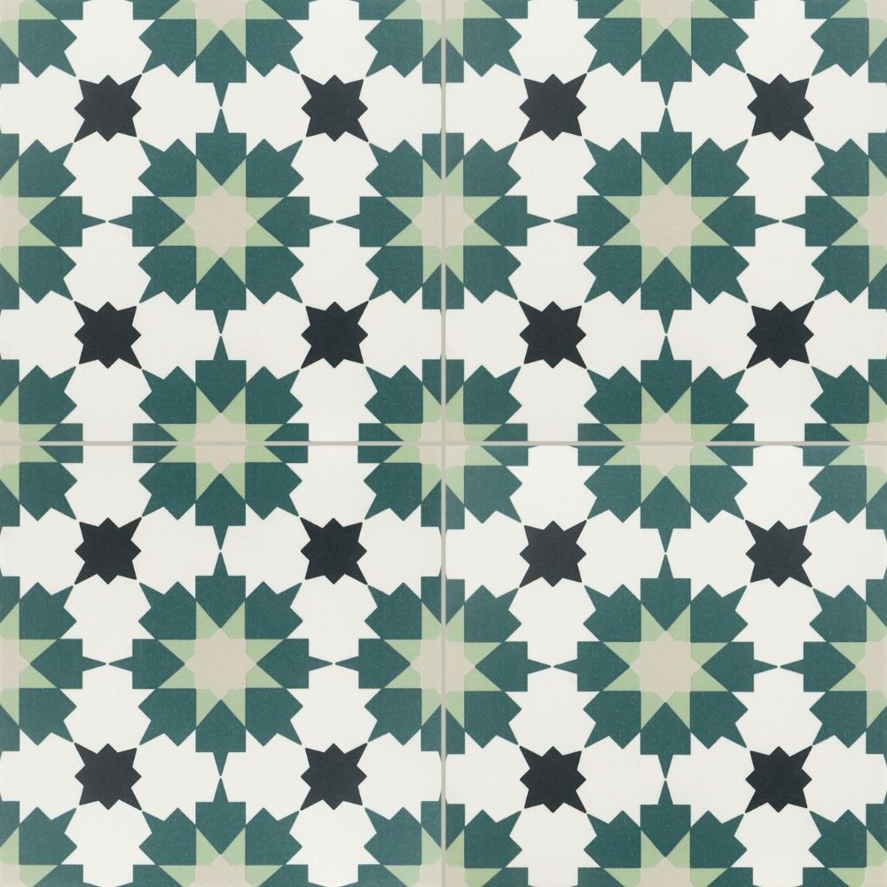 The Tile Life Sample - Seville Art Amparo 8-in x 8-in Matte Porcelain Patterned Floor and Wall Tile