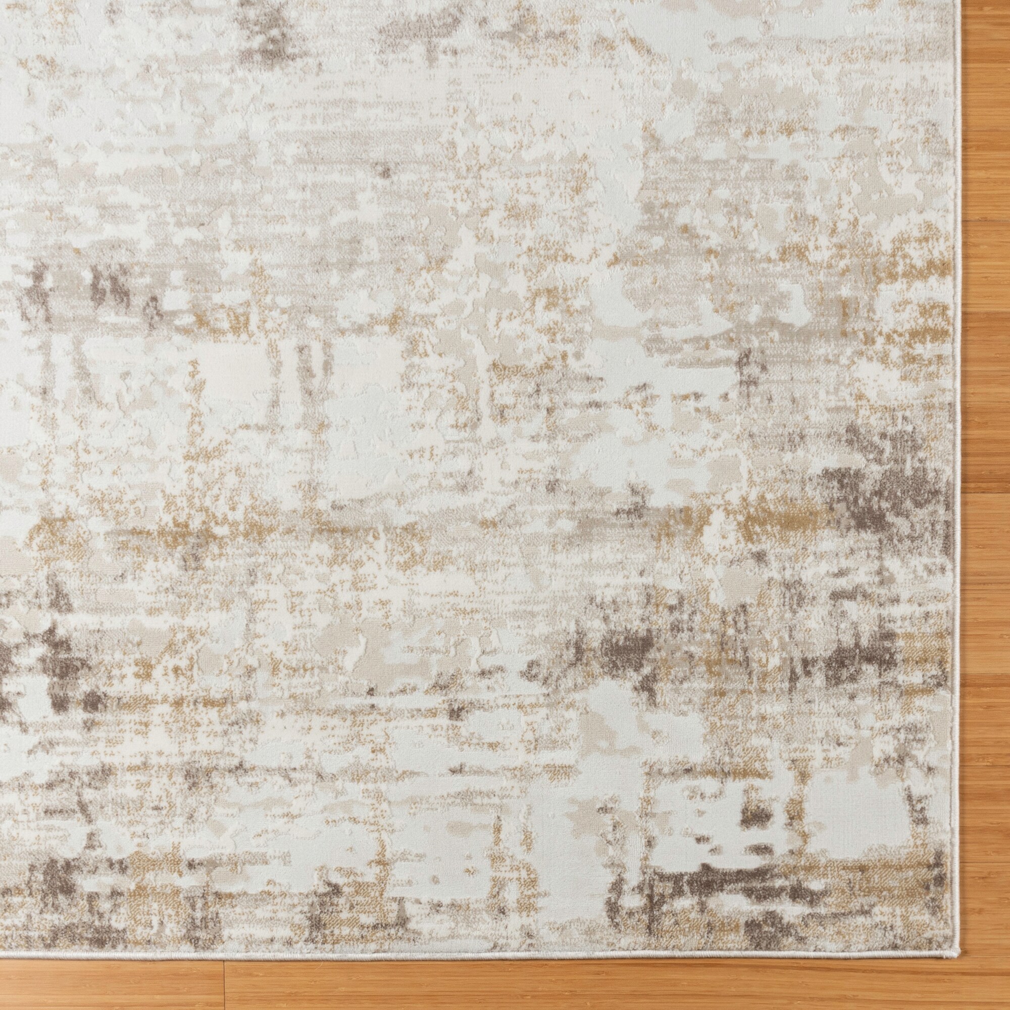 Quattro Alder Ivory 6' x 9' Easy-Care Kids Area Rug