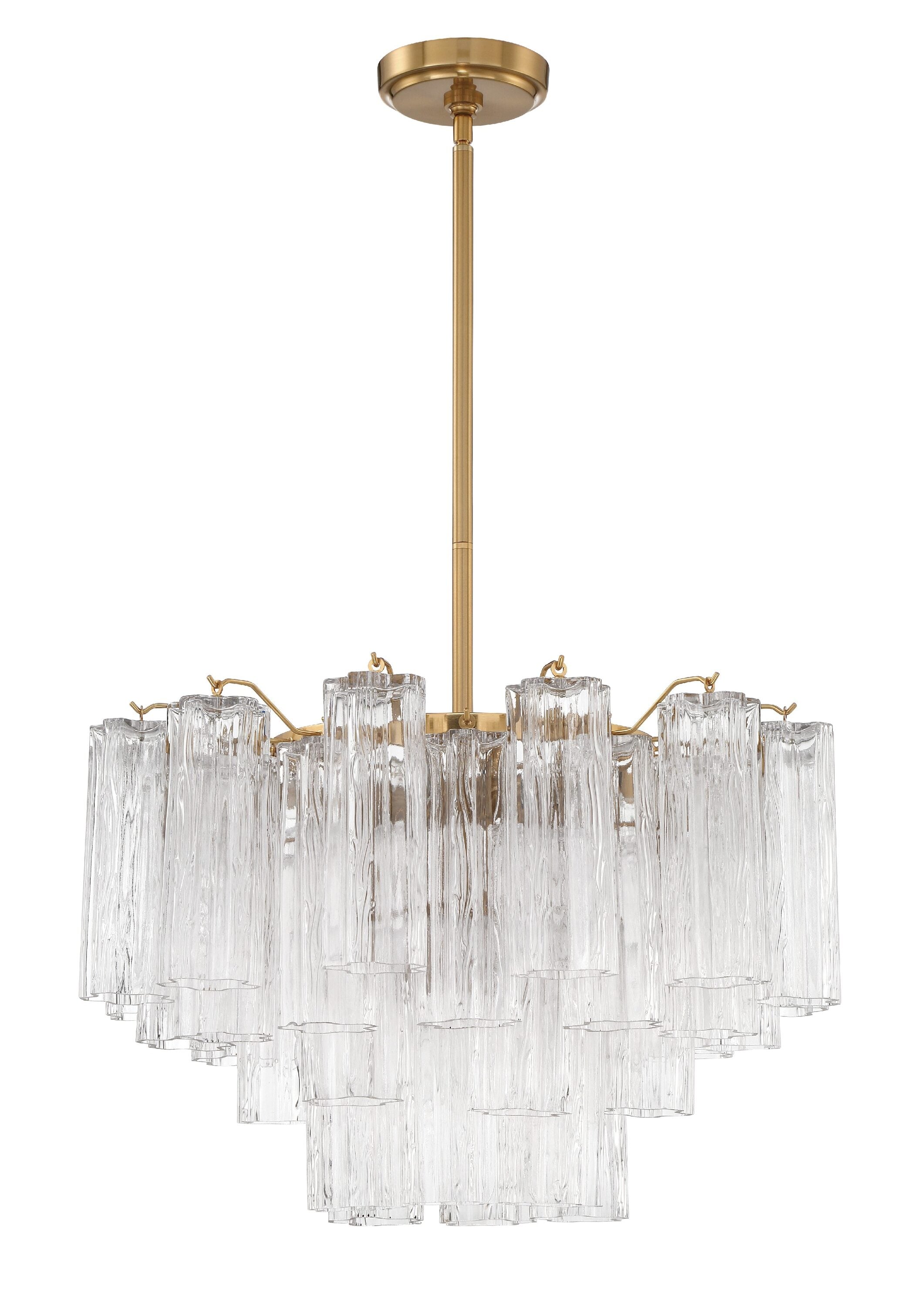 Crystorama ADD-308-AG-CL Addis 9 -Light Antique Multiple colors Modern/contemporary For Use in Bedrooms, Dining Rooms, Foyers, Living Rooms Chandelier