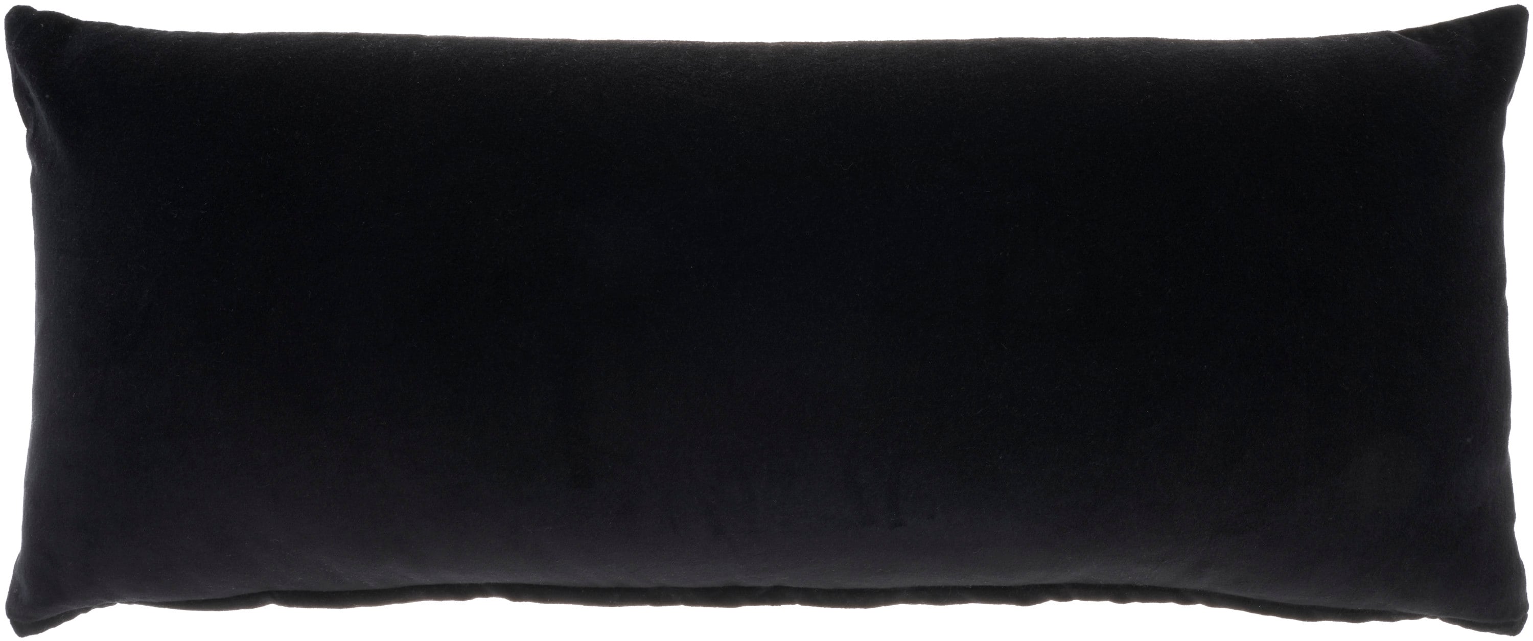 Mina Victory 798019004453 12-in x 30-in Black Rectangular Indoor Decorative Pillow