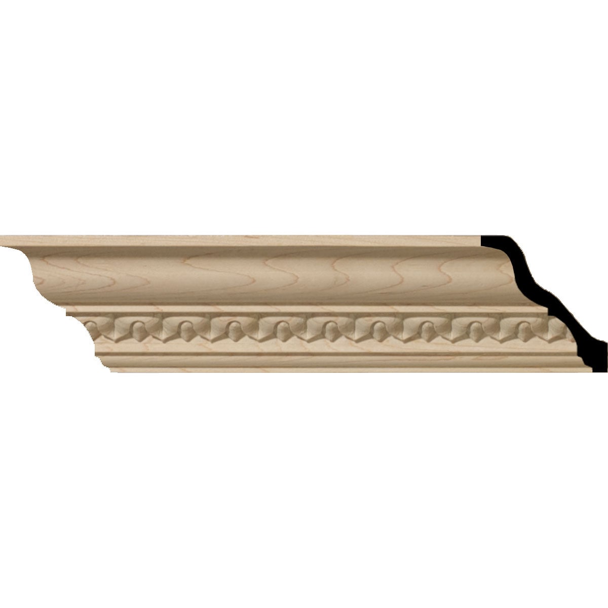 Ekena Millwork MLD02X02X03LACH Lanarkshire Carved Wood 2-3/8-in x 7-ft 10-1/2-in Cherry Unfinished Wood MLD02X02X03LACH Crown Moulding