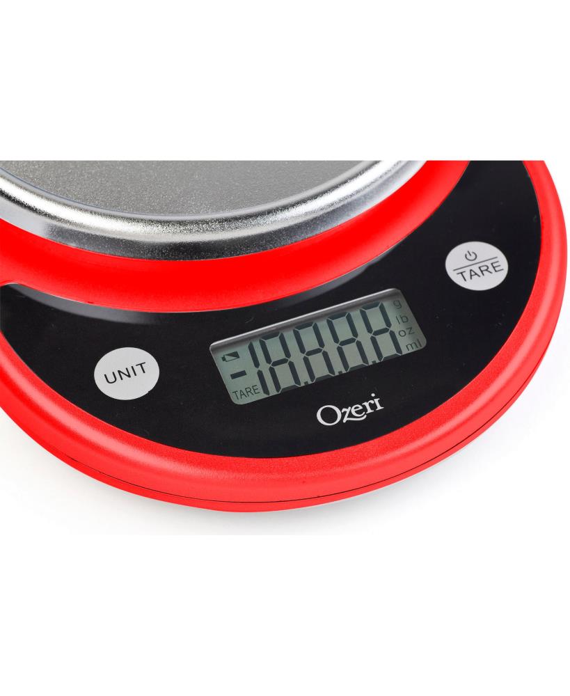 Ozeri Pronto Digital Multifunction Kitchen and Food Scale, Red