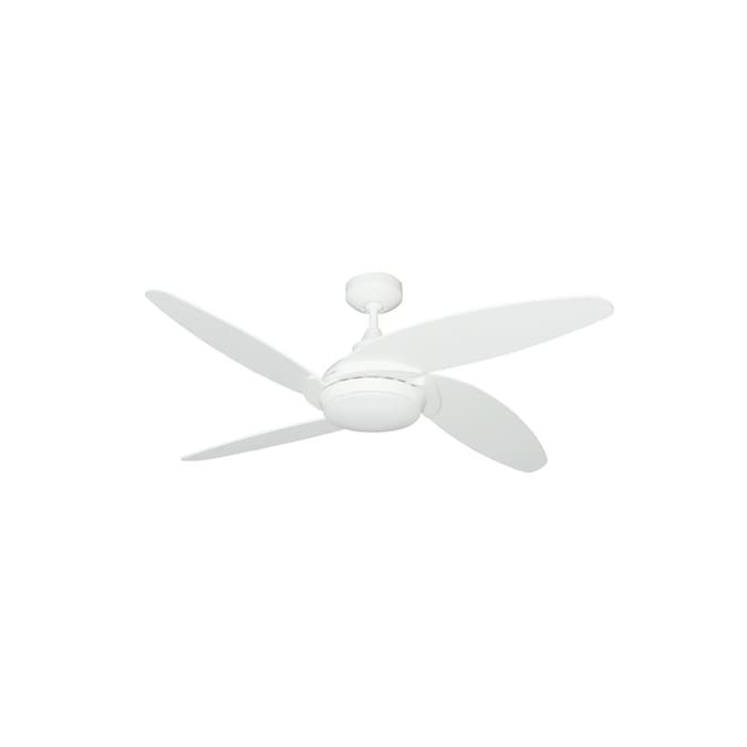Troposair Tuscan 52 In Pure White Led, 44 Inch Outdoor Ceiling Fan No Light