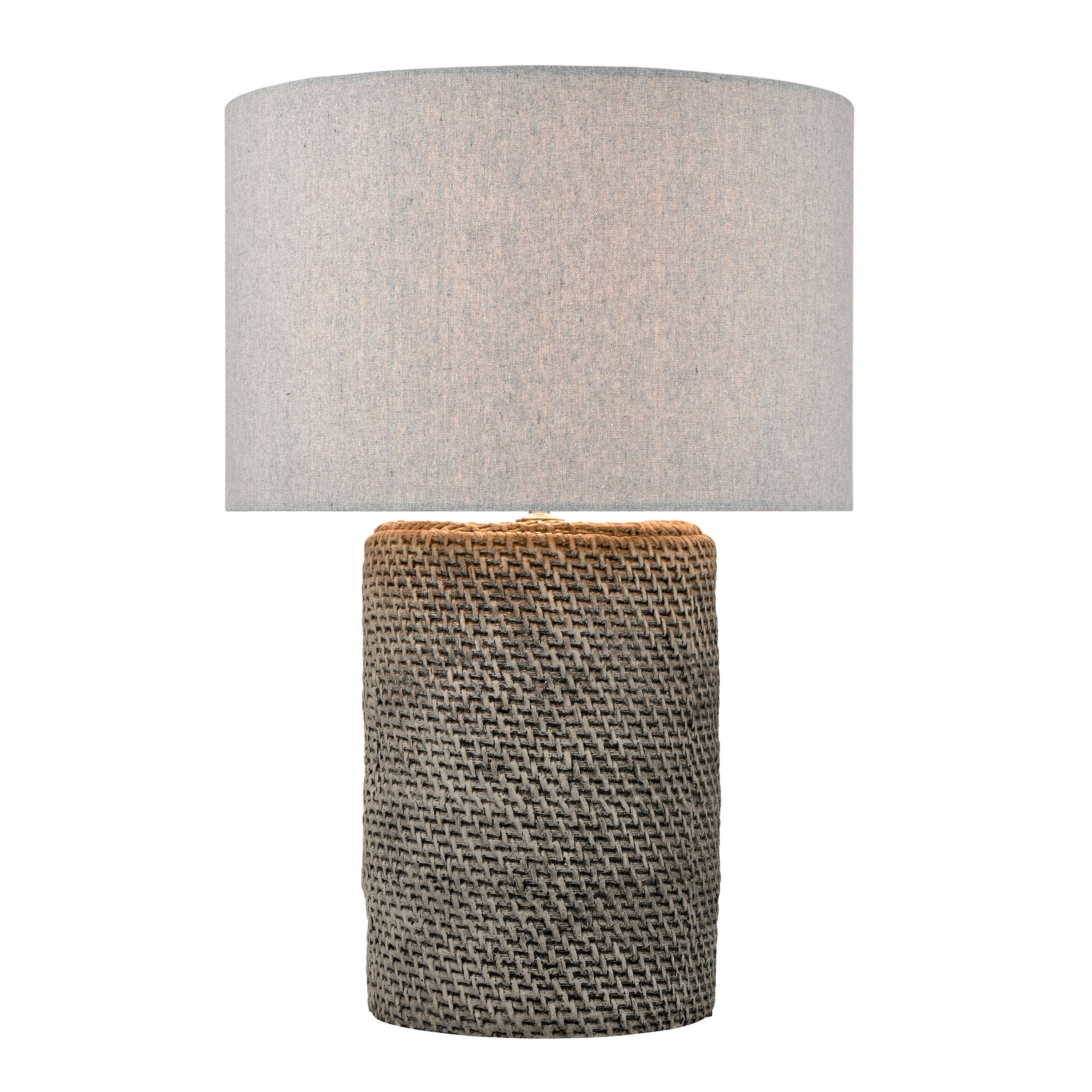 Carter 11-in Gray Table Lamp with Fabric Shade | - Westmore by ELK Lighting LW-202331132