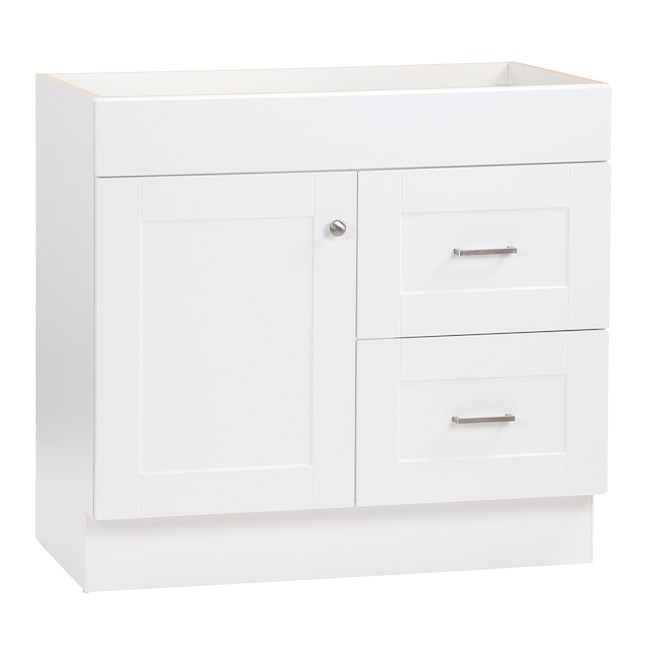 White Bathroom Vanity Cabinet, Bathroom Base Cabinet With Drawers