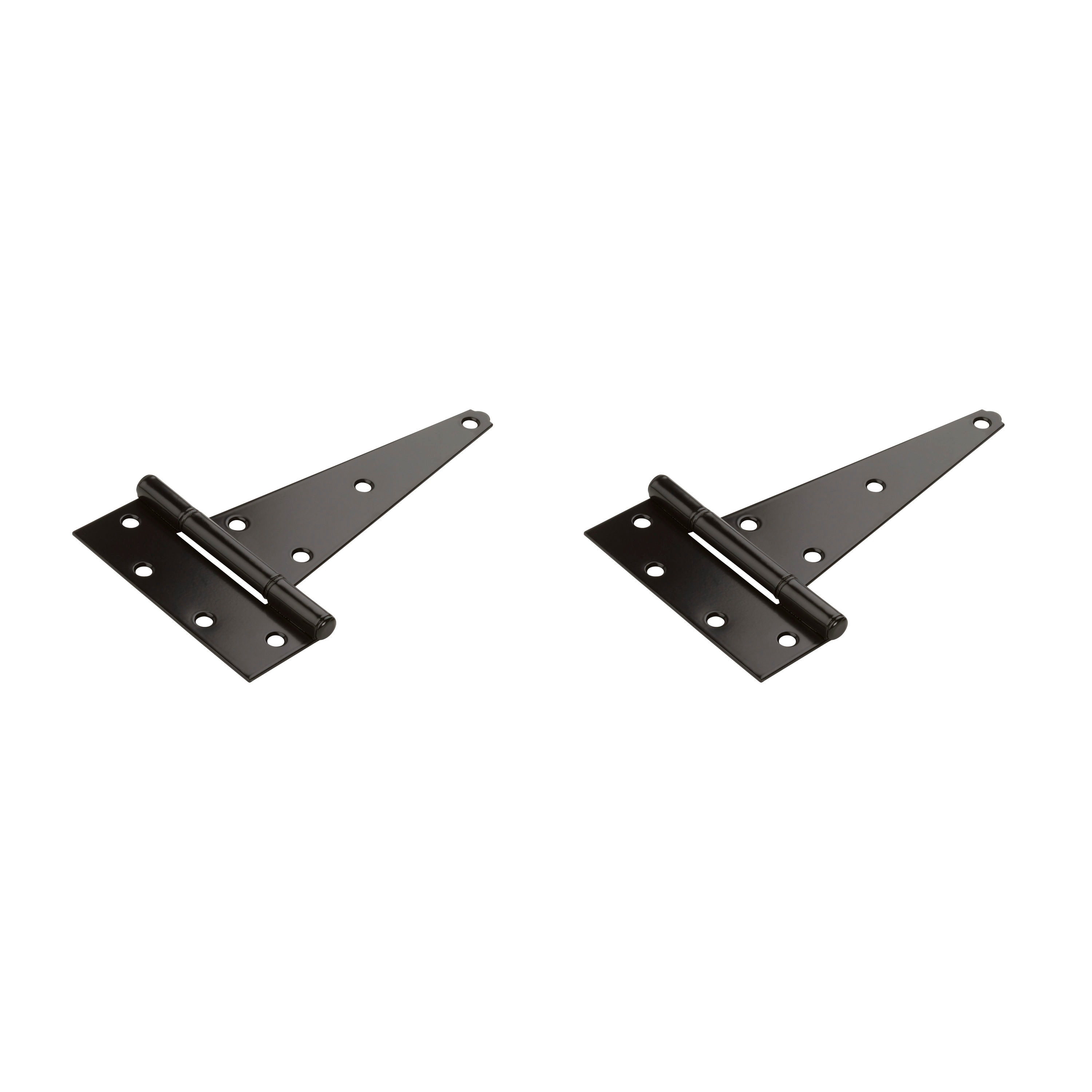 12 Strap Hinges (2 pcs), Black Galvanized Steel