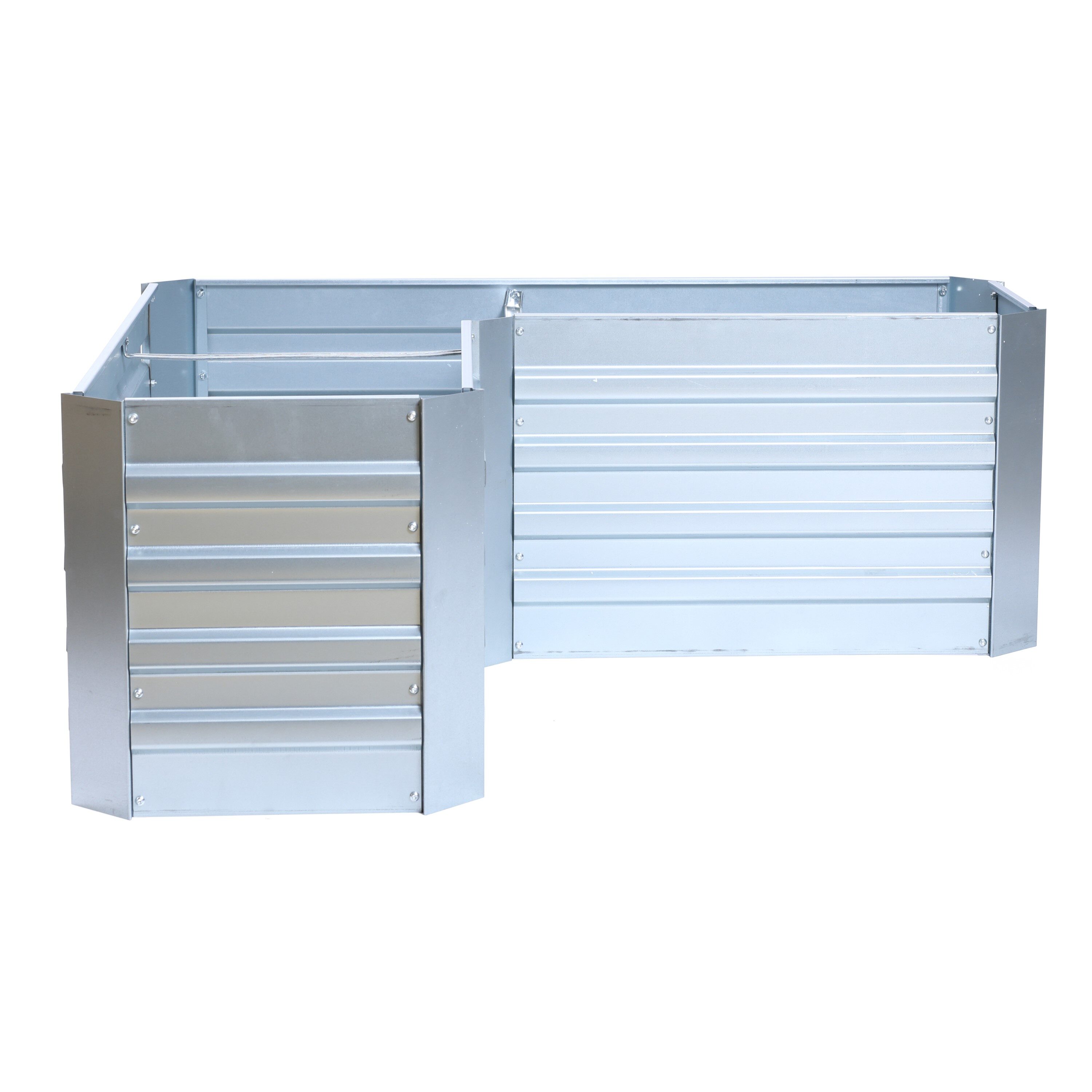 L-Shaped Galvanized Steel Raised Garden Bed - 47.8" x 20.5"