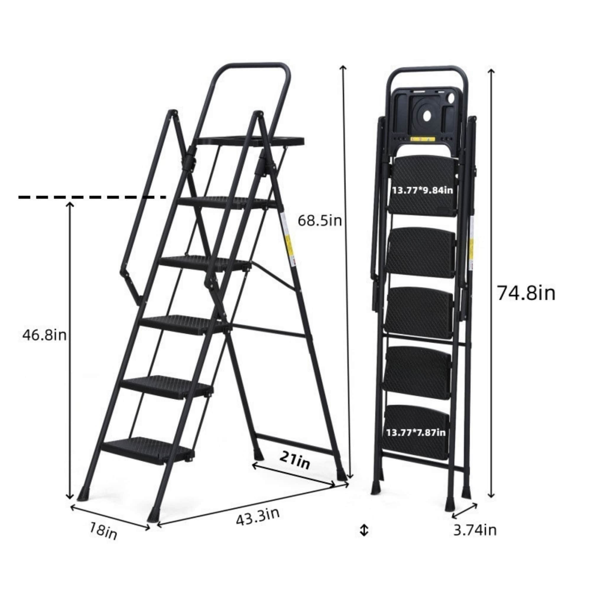 Wooakway FXLS0607-604D78 Step-Ladders - View #4