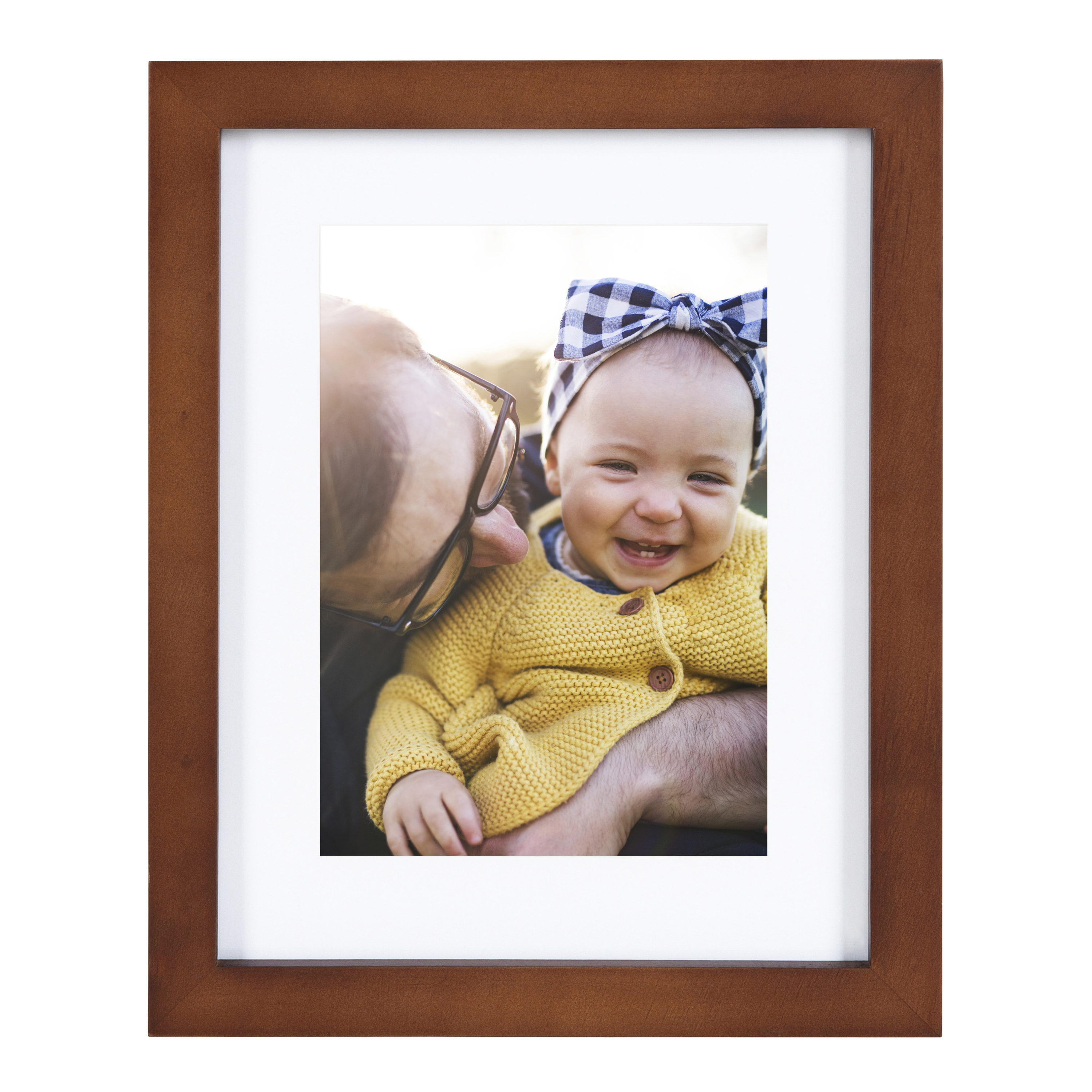 Classic Mid-Century Modern Walnut Wood Wall Frame Gallery Set