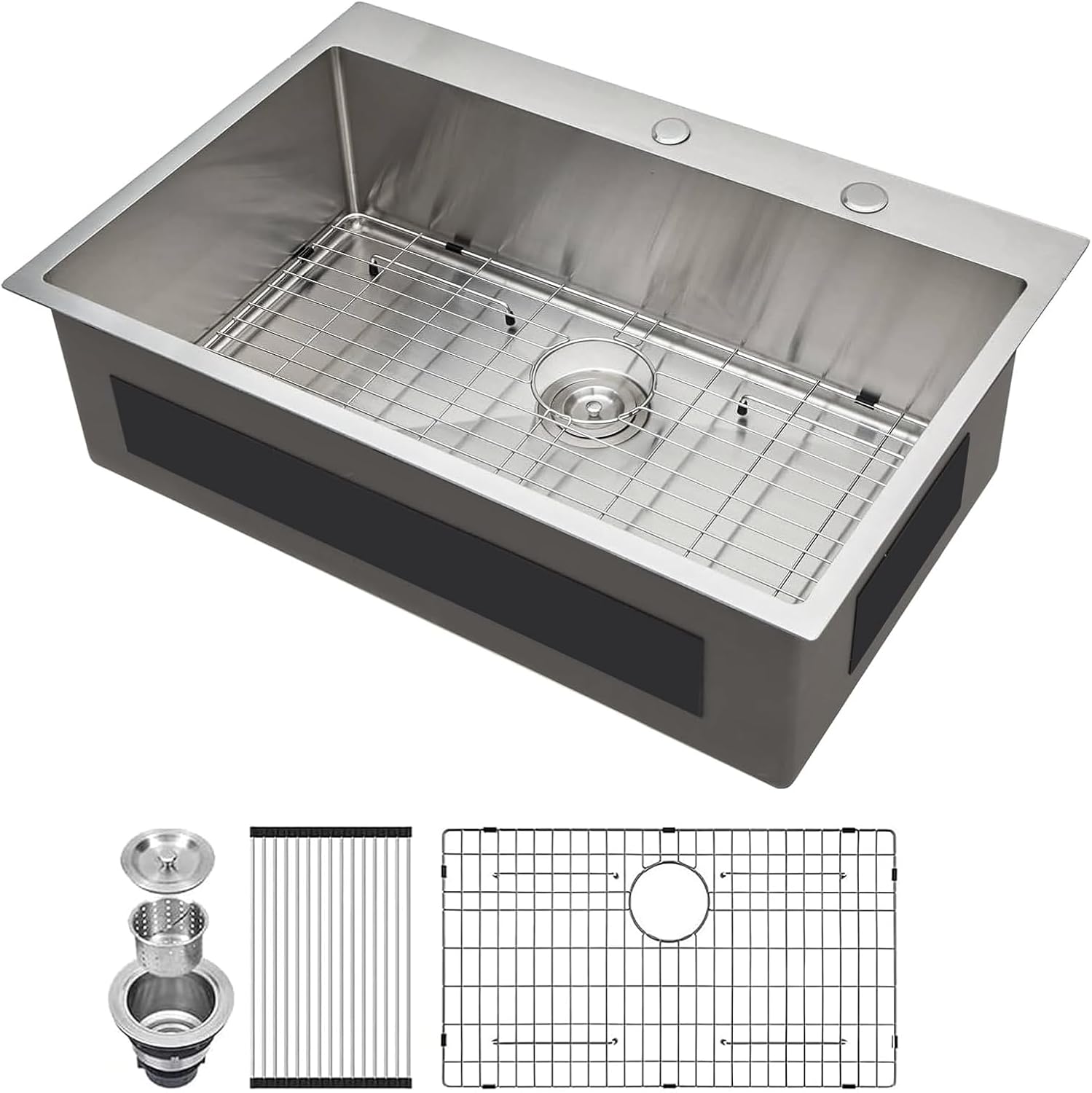 Lordear LD-SYSBLT33X Drop-in 33-in x 22-in Stainless steel Single bowl 16 -Gauge Kitchen Sink