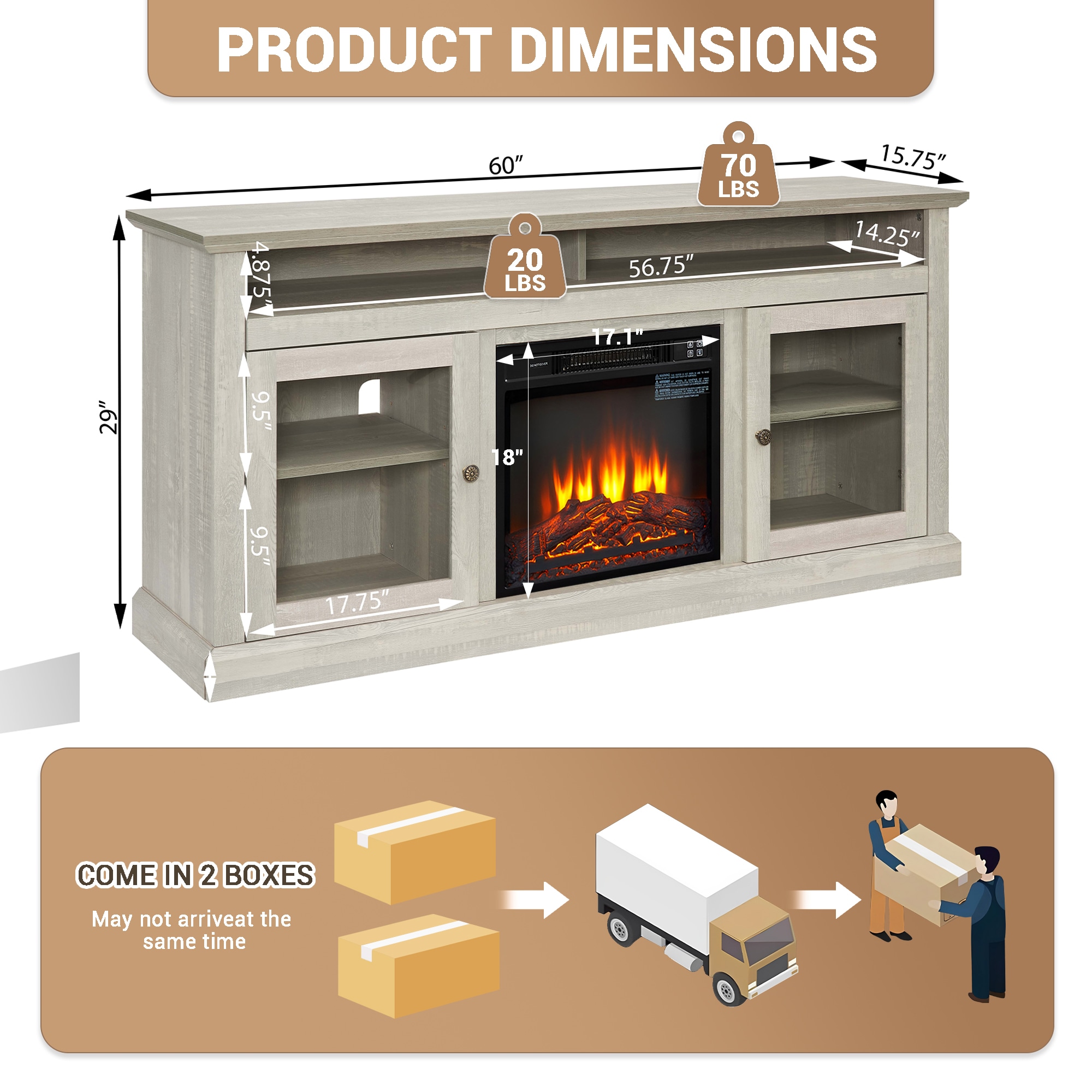 Fun Orange FUN10FP08 Electric-Fireplaces - View #6