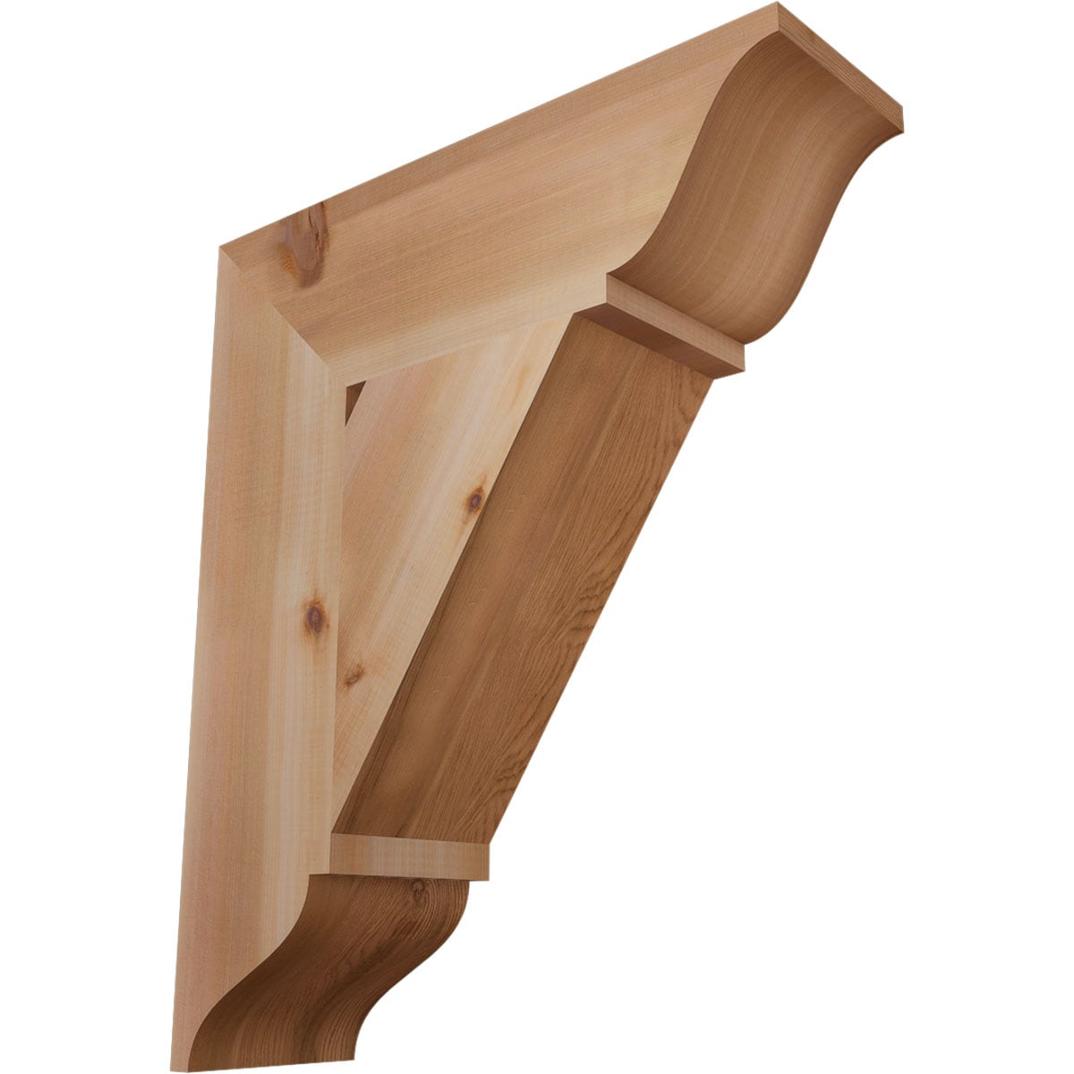 Ekena Millwork BKT06X20X24TRA01SWR Traditional traditional smooth 5-1/2-in x 20-in x 24-in Western red cedar Brown Wood Standard bracket