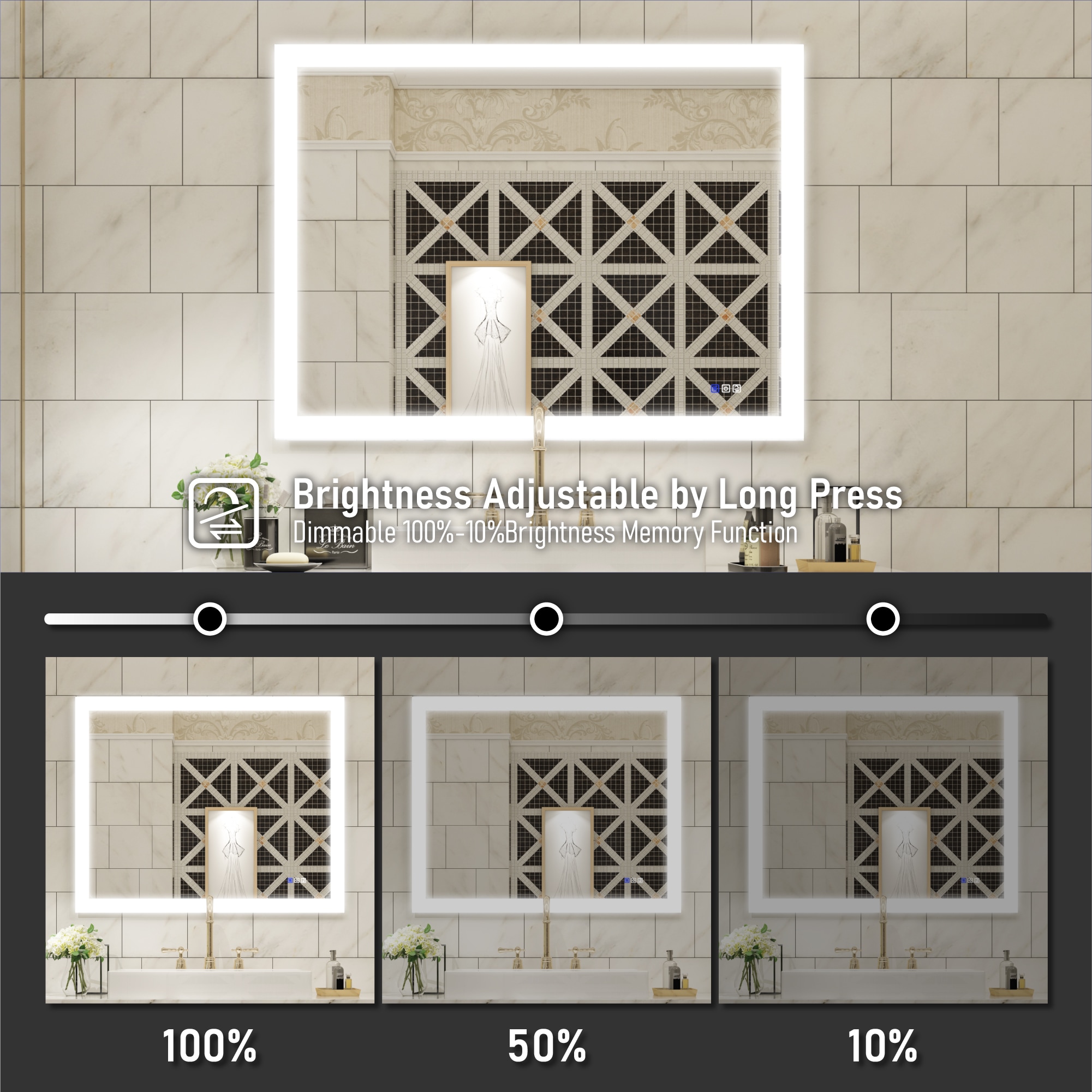 Forclover FLW-LP4032 Framed-Bath-Mirrors - View #6
