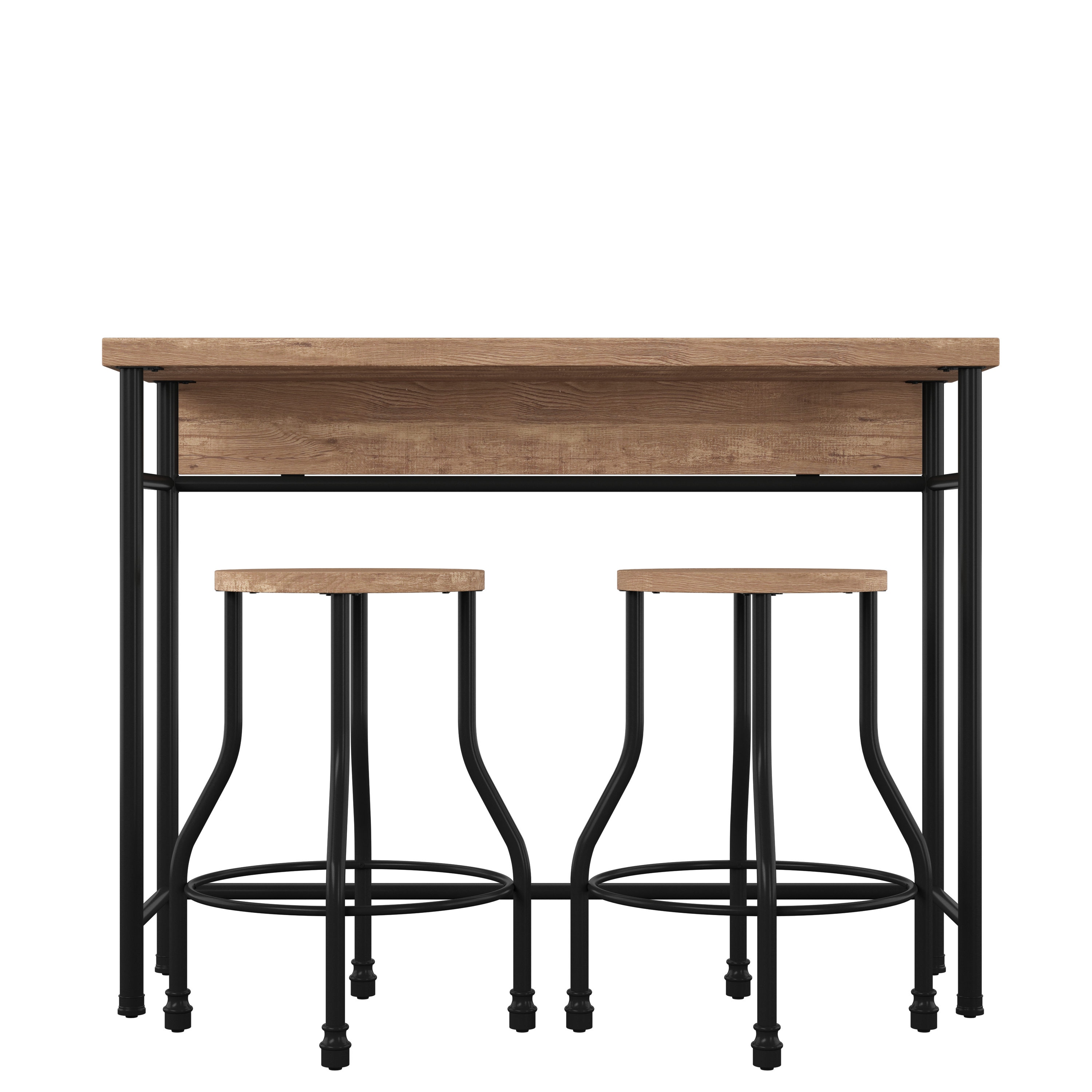 HMidea J003-137-007 15-in W x 36-in H Light Brown Wood Industrial End Table Assembly Required
