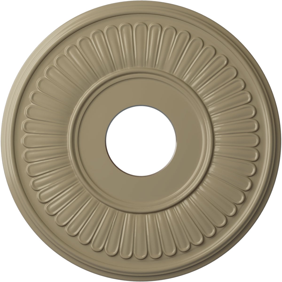 Ekena Millwork CM15BEGDF Berkshire 15.75-in W x 15.75-in L Painted Gobi Desert Polyurethane Whole Ceiling Medallion