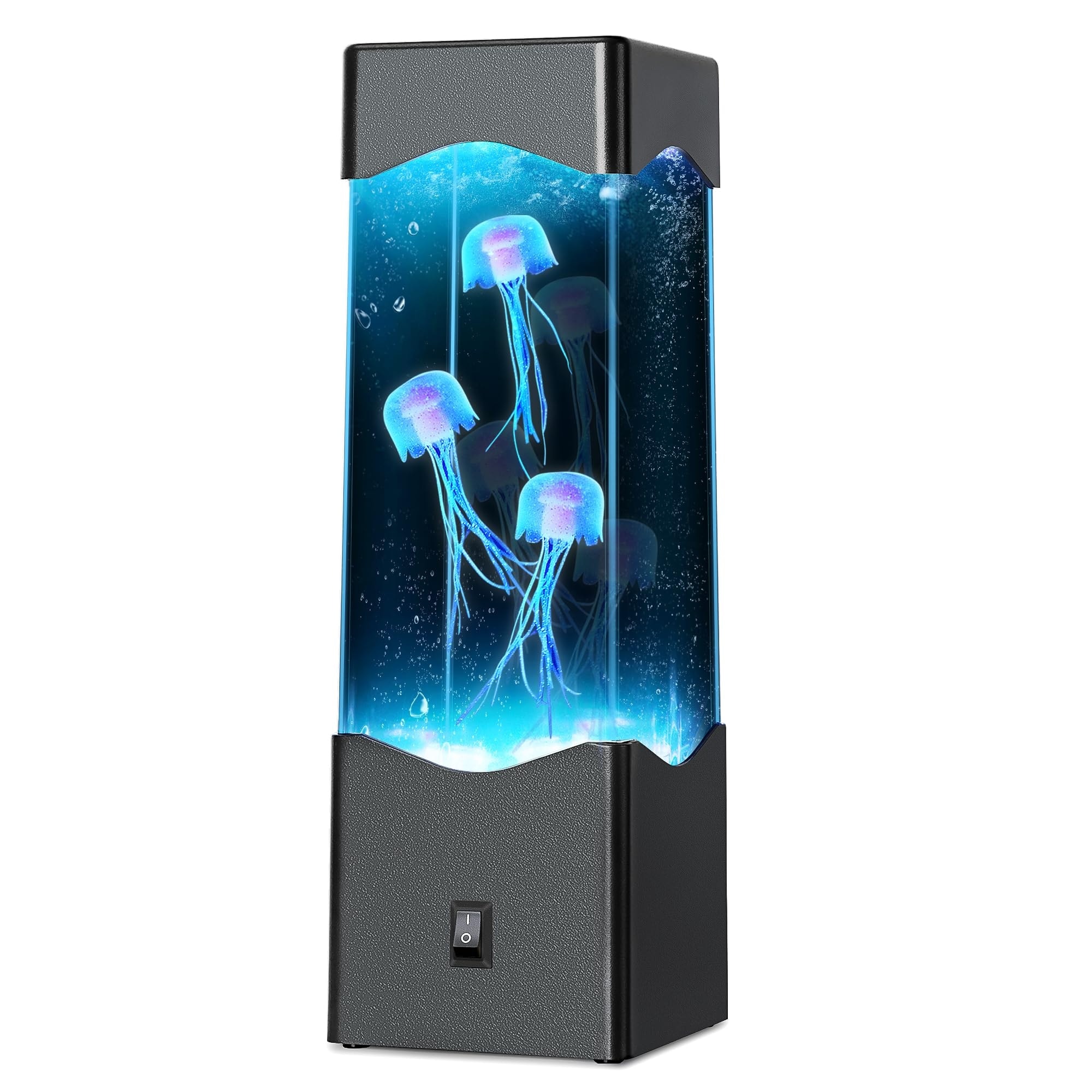 Lukvuzo  Multi Color Jellyfish Lamp USB Powered Aquarium Night Light with 3 Jellyfish 7 Color Changing Mood Lamp for Bedroom Office Desktop
