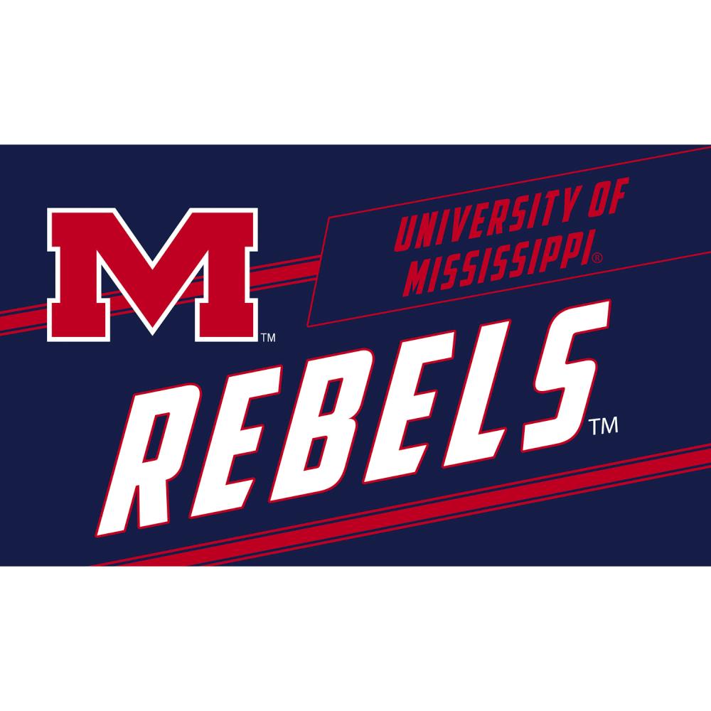 Team Sports America 2RMP959 Mississippi Rebels 2-ft x 3-ft Multi Coir Rectangular Outdoor Decorative Sports Door mat