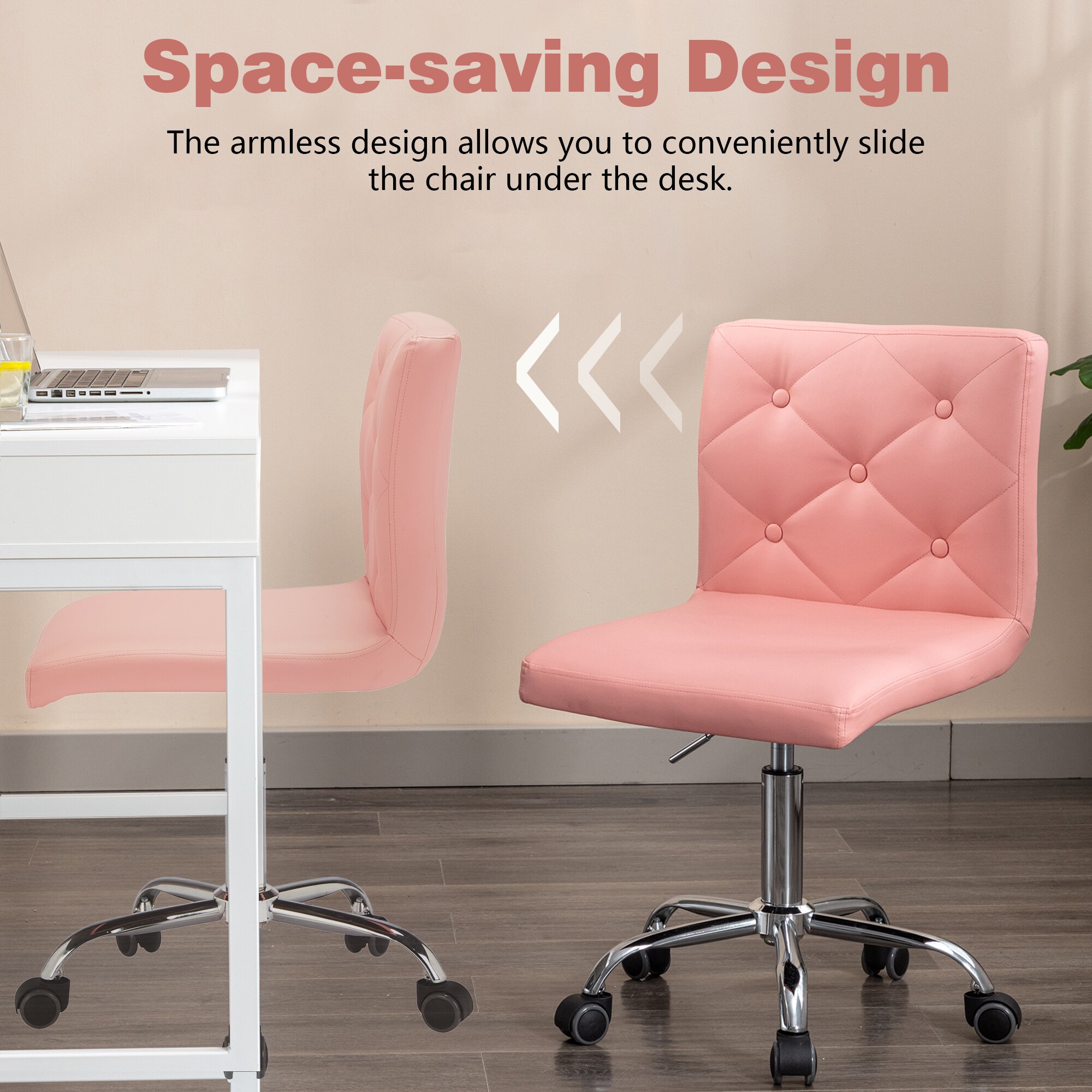 Vecelo LOE-OC05-PNK Office-Chairs - View #5