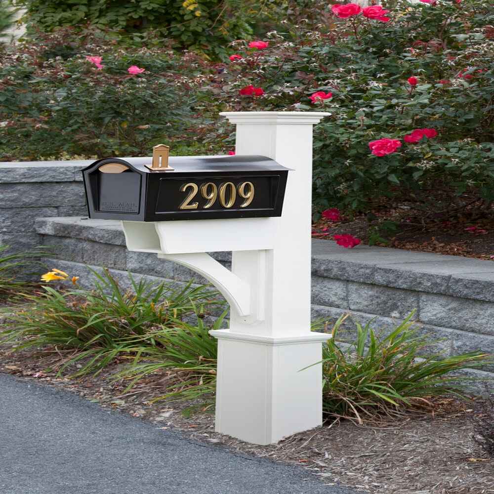 YardCraft White Vinyl 4 x 4 Mount Mailbox Post DMP60 at Lowes.com