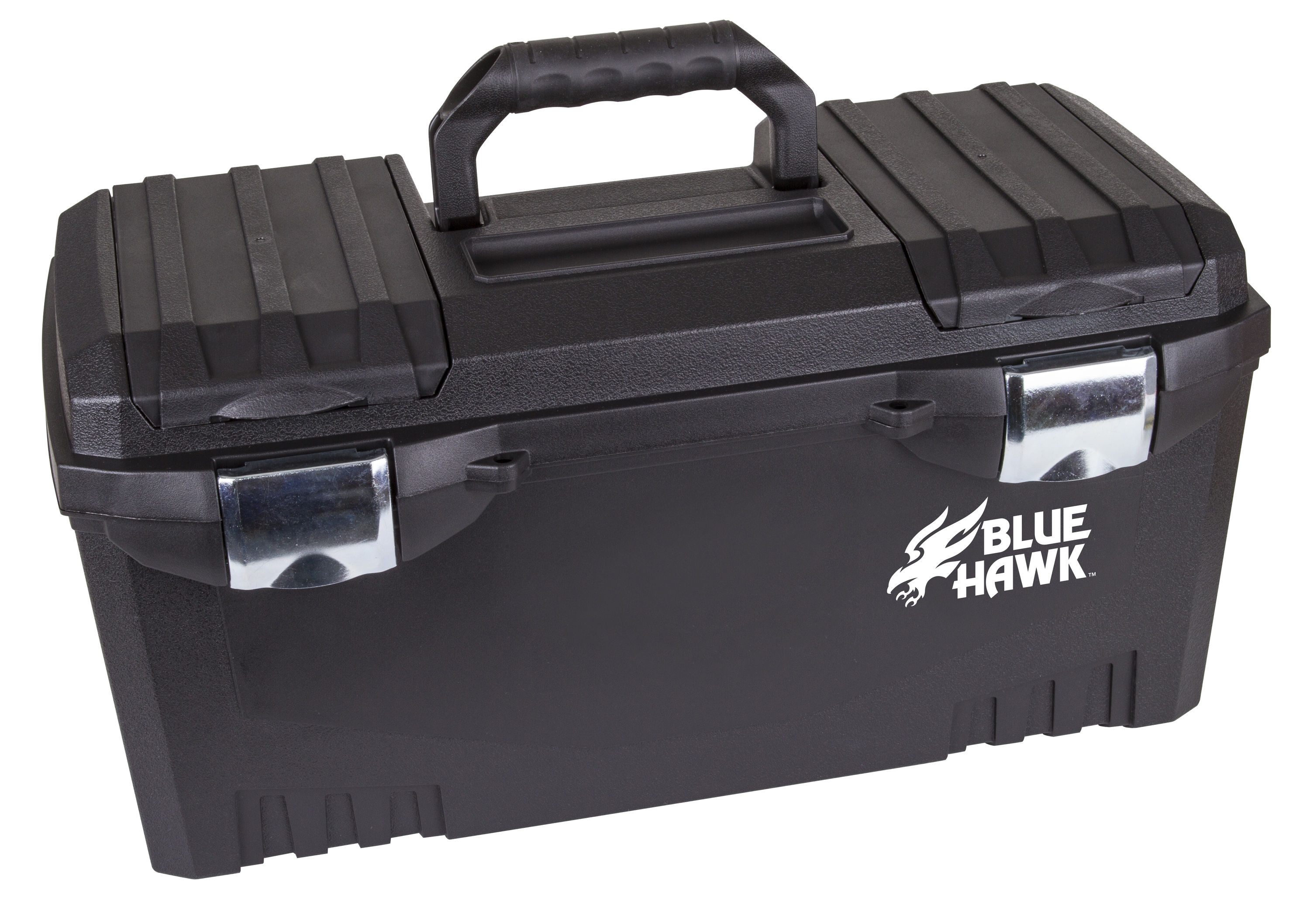 Blue Hawk 20-in Black Plastic Lockable Tool Box at
