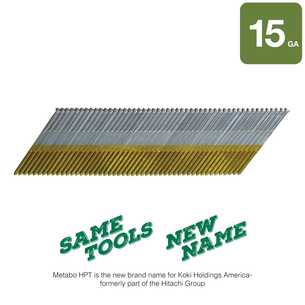 Metabo Hpt 1 3 4 In 15 Gauge Angled Electro Galvanized Collated Finish