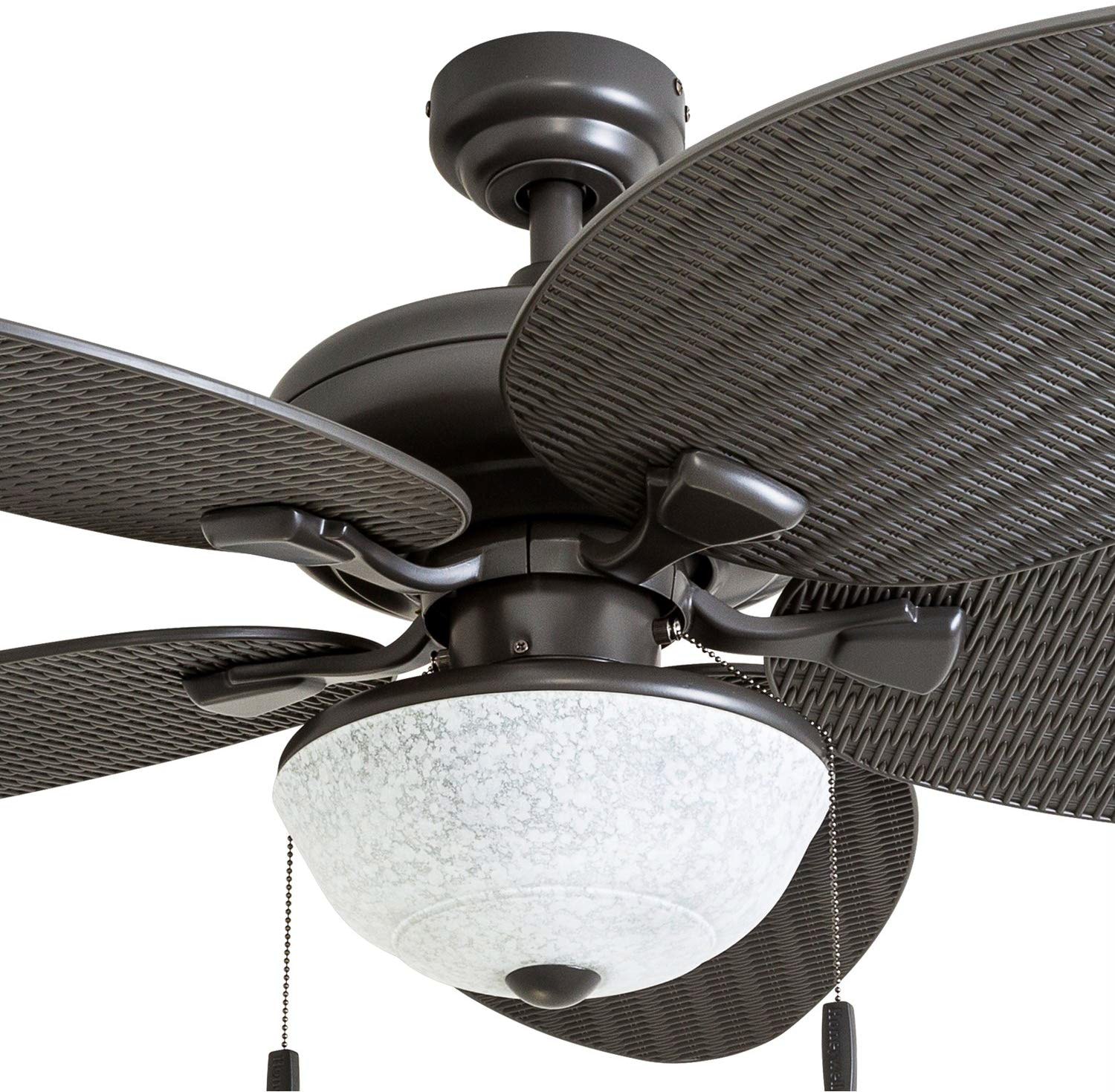 Bronze 52-Inch Tropical Indoor/Outdoor Ceiling Fan with LED Light