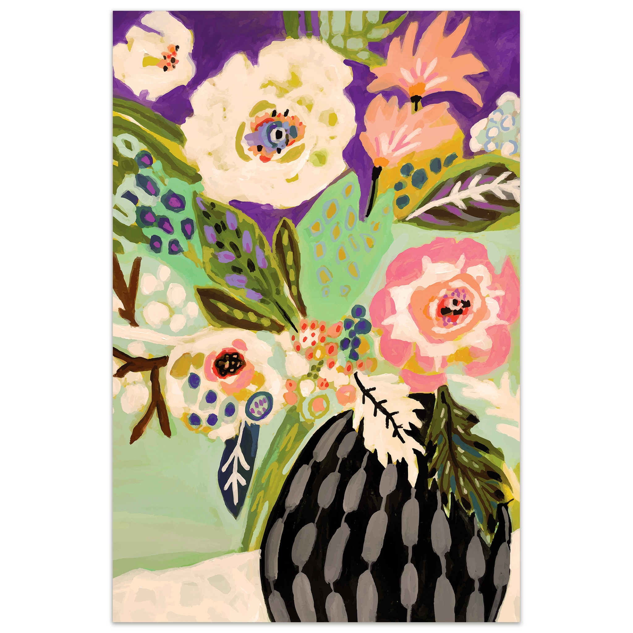 Empire Art Direct TMP-126002-4832 32" x 48" " Fresh Flowers in Vase I" Frameless Free Floating Tempered Art Glass Wall Art 48-Inches H x 32-Inches W Floral Glass Print