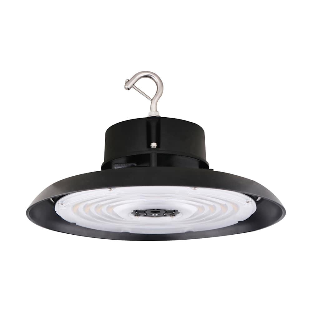 Nuvo Lighting  65/802 12 Inch Wide LED UFO High Bay  5000K and 100 Watts  277480 Volts  Black