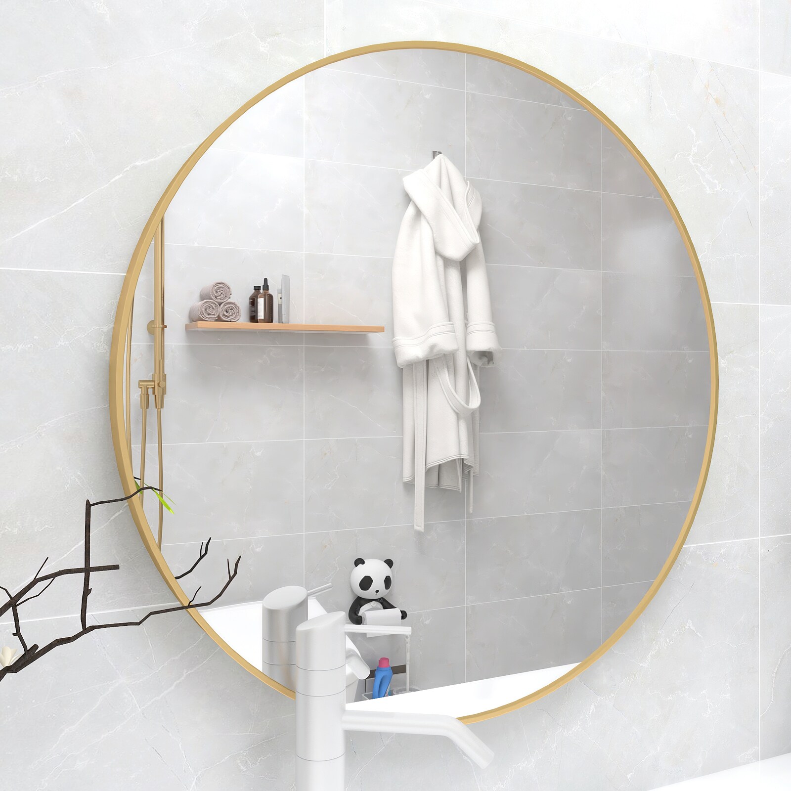 Kahomvis FLY-QPW6-1064 Framed-Bath-Mirrors - View #11