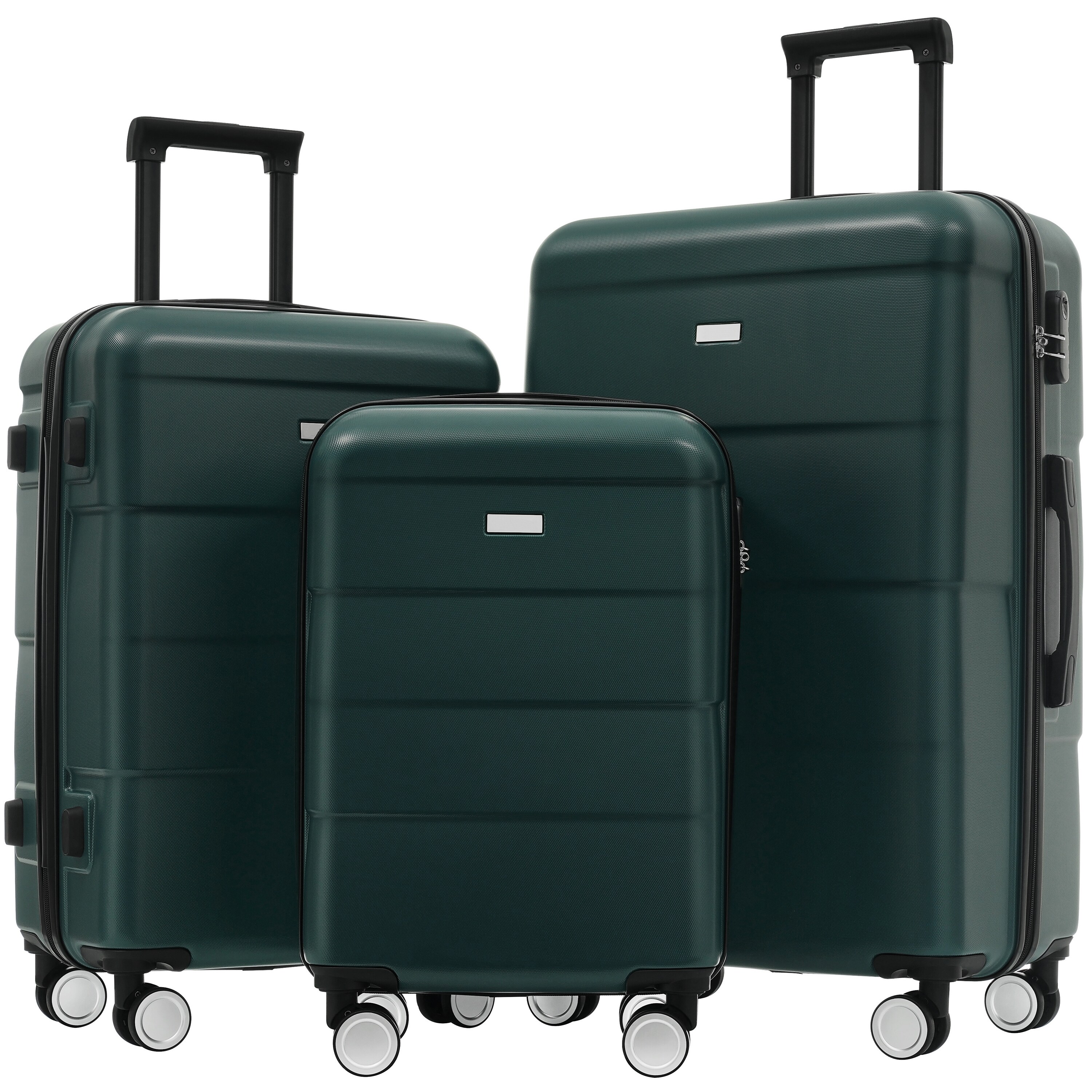LOVMOR SF-H-N732P308497M Hardshell Luggage Sets 3 Piece Double Spinner Wheels Suitcase with Handle Password Lock Lightweight 20 Inch and 24 Inch and 28 Inch Luggages