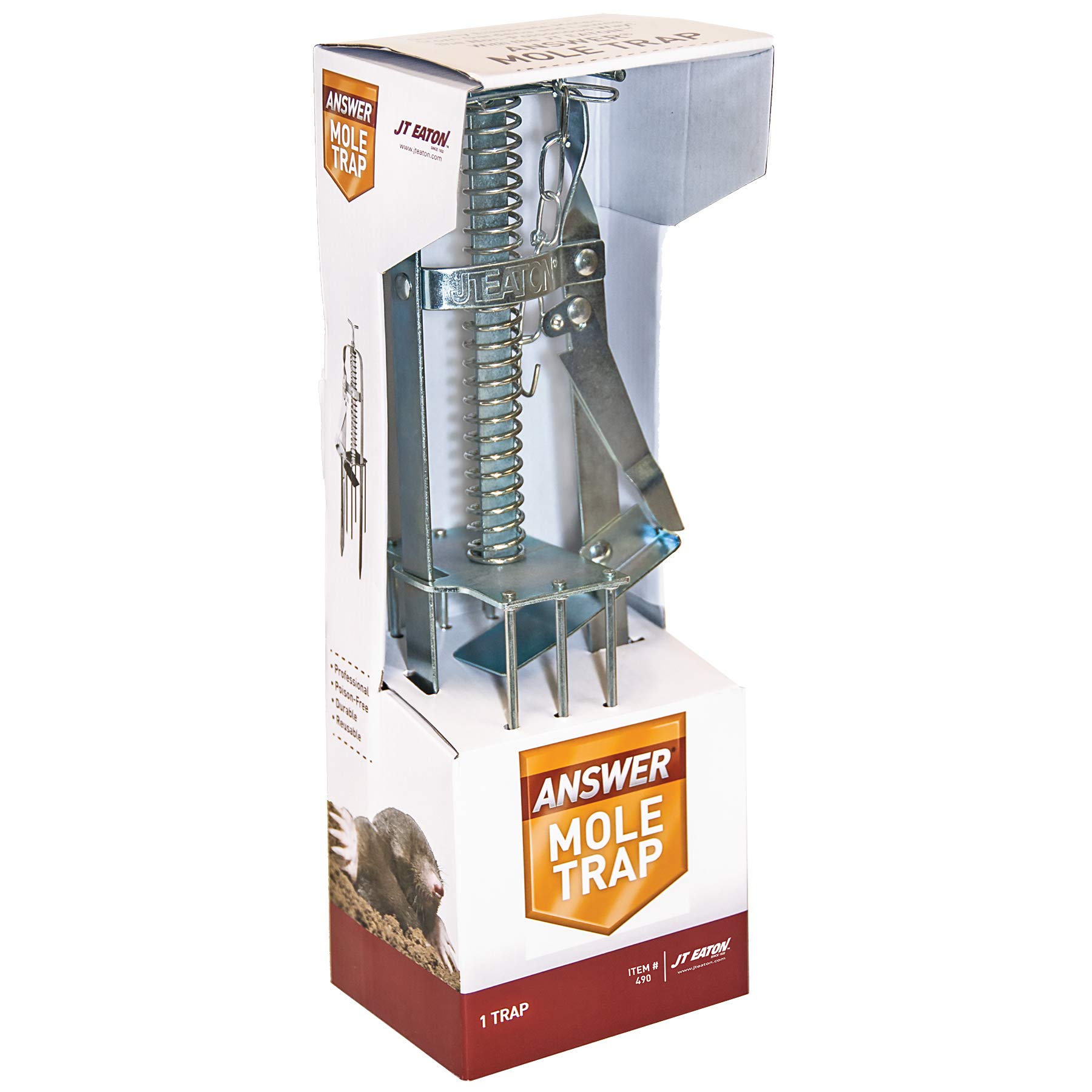 JT Eaton 490 Mechanical Mole Trap - Galvanized Steel Eco-Friendly Pest Control Solution